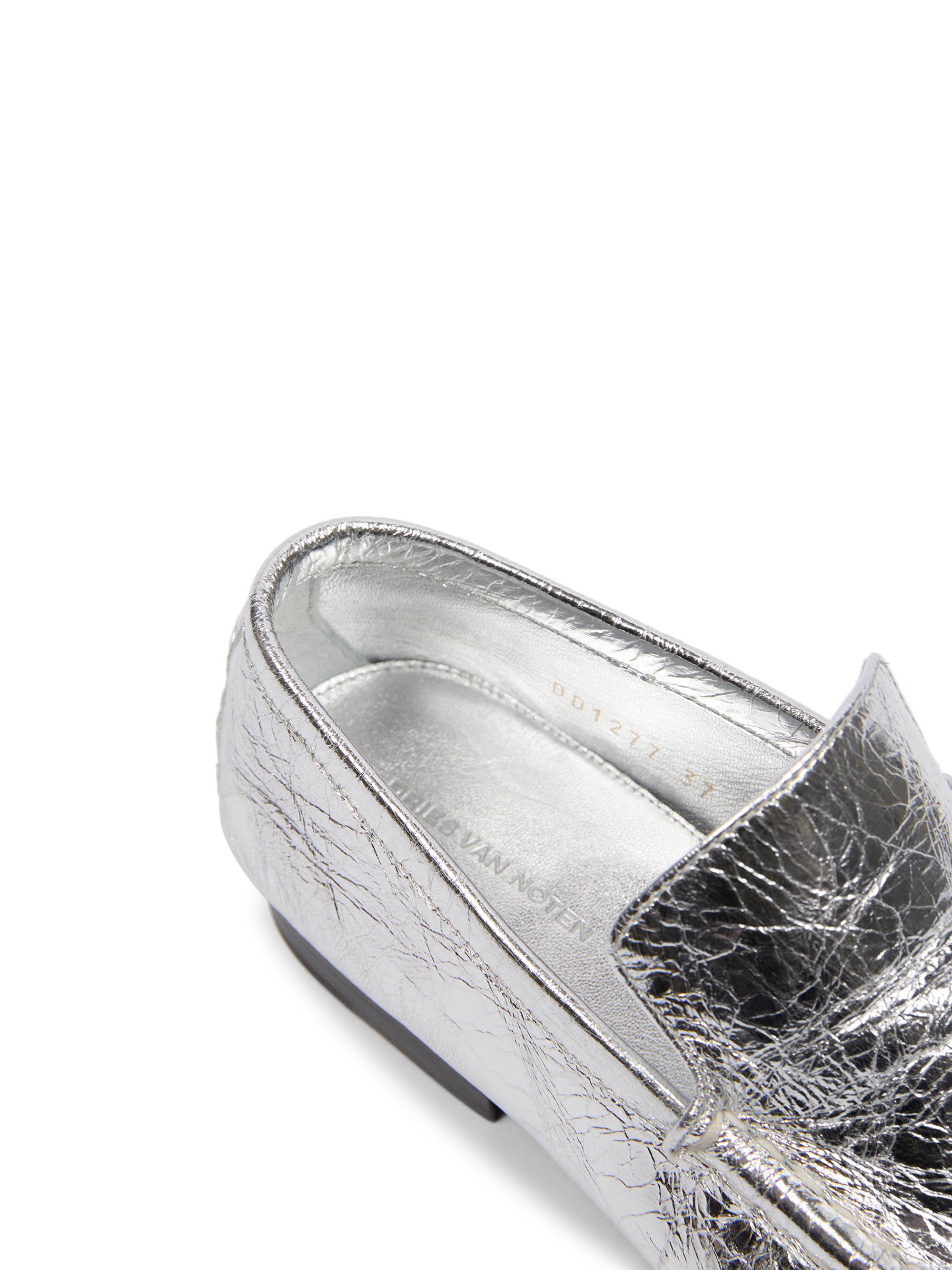 Dries Van Noten Metallic Leather Loafers | Saks Fifth Avenue