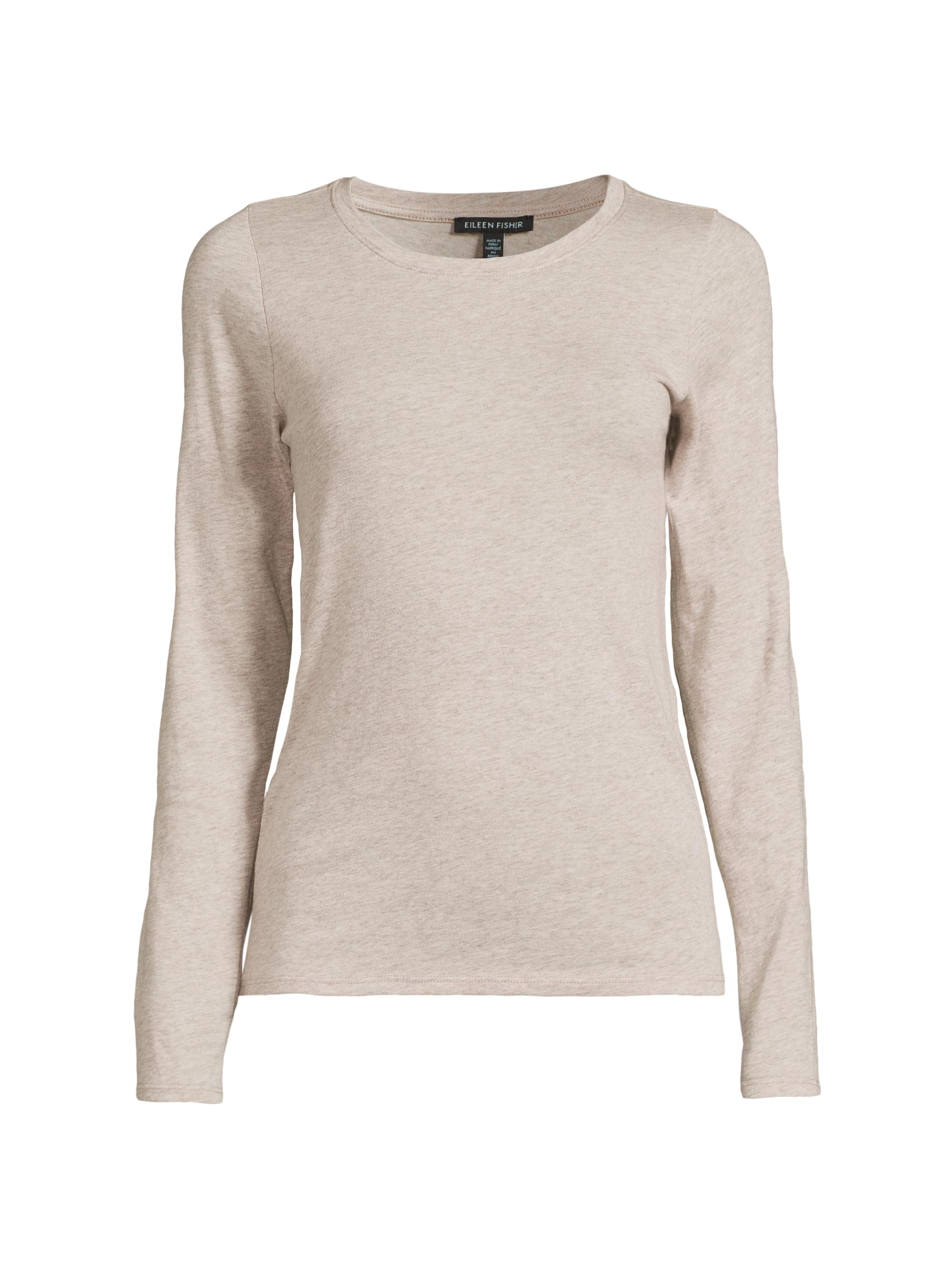 Eileen Fisher Women's Round Neck Long-Sleeve T-Shirt - Dove