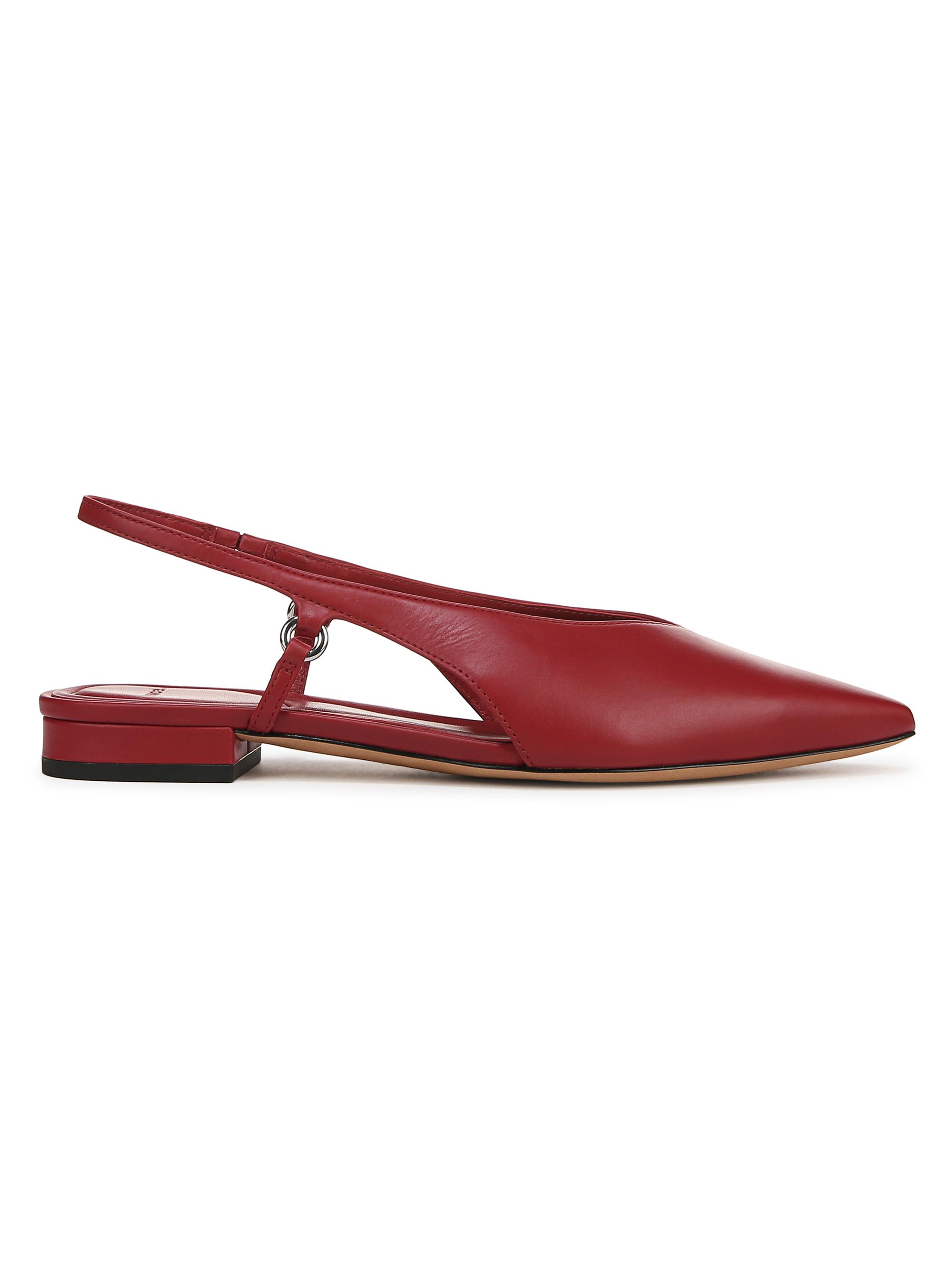 Vince Women's Ines Leather Slingback Flats - Pomegranate