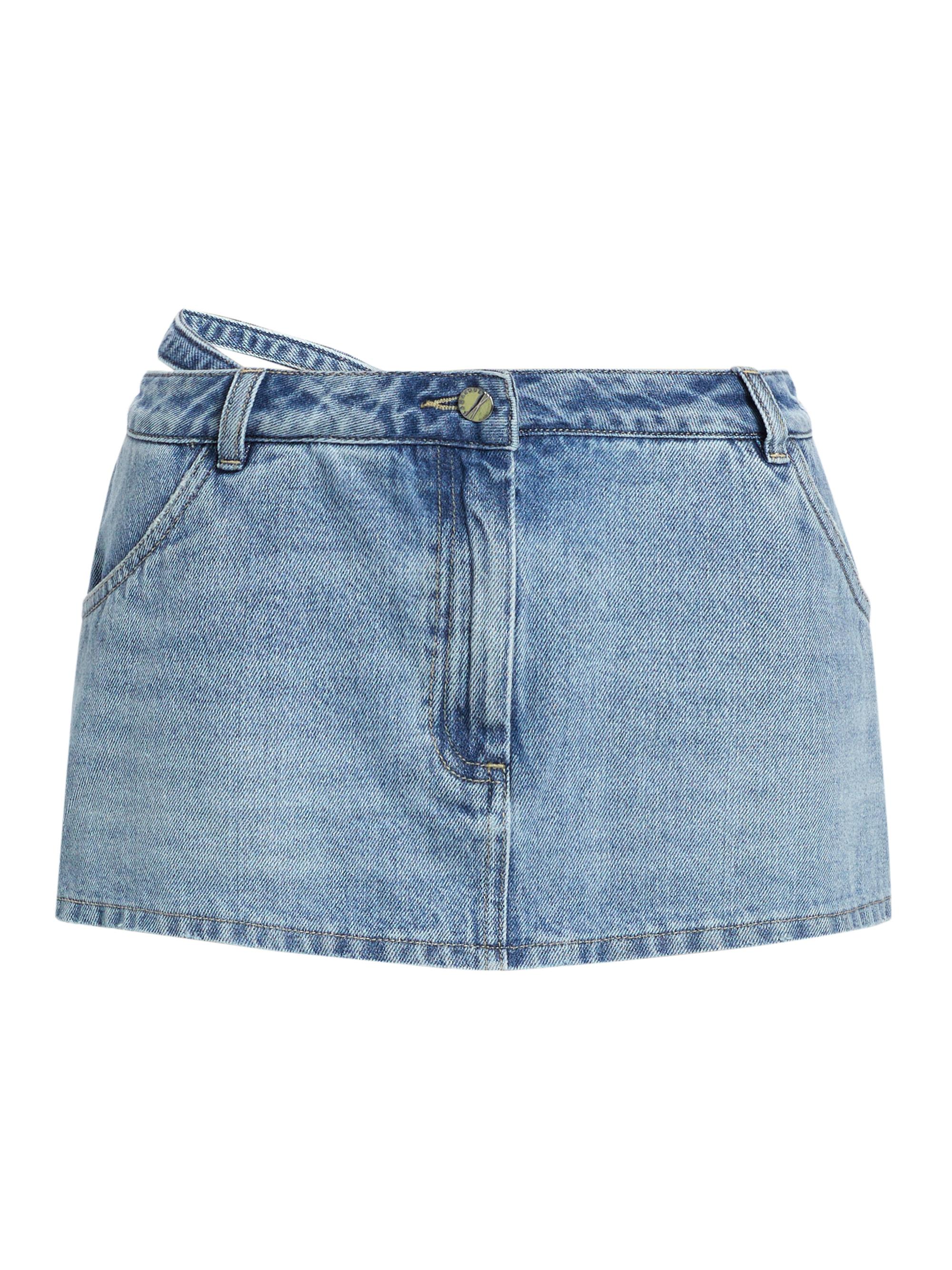 Lamarque Women's Fantina Denim Cut-Out Skort - Blue Wash
