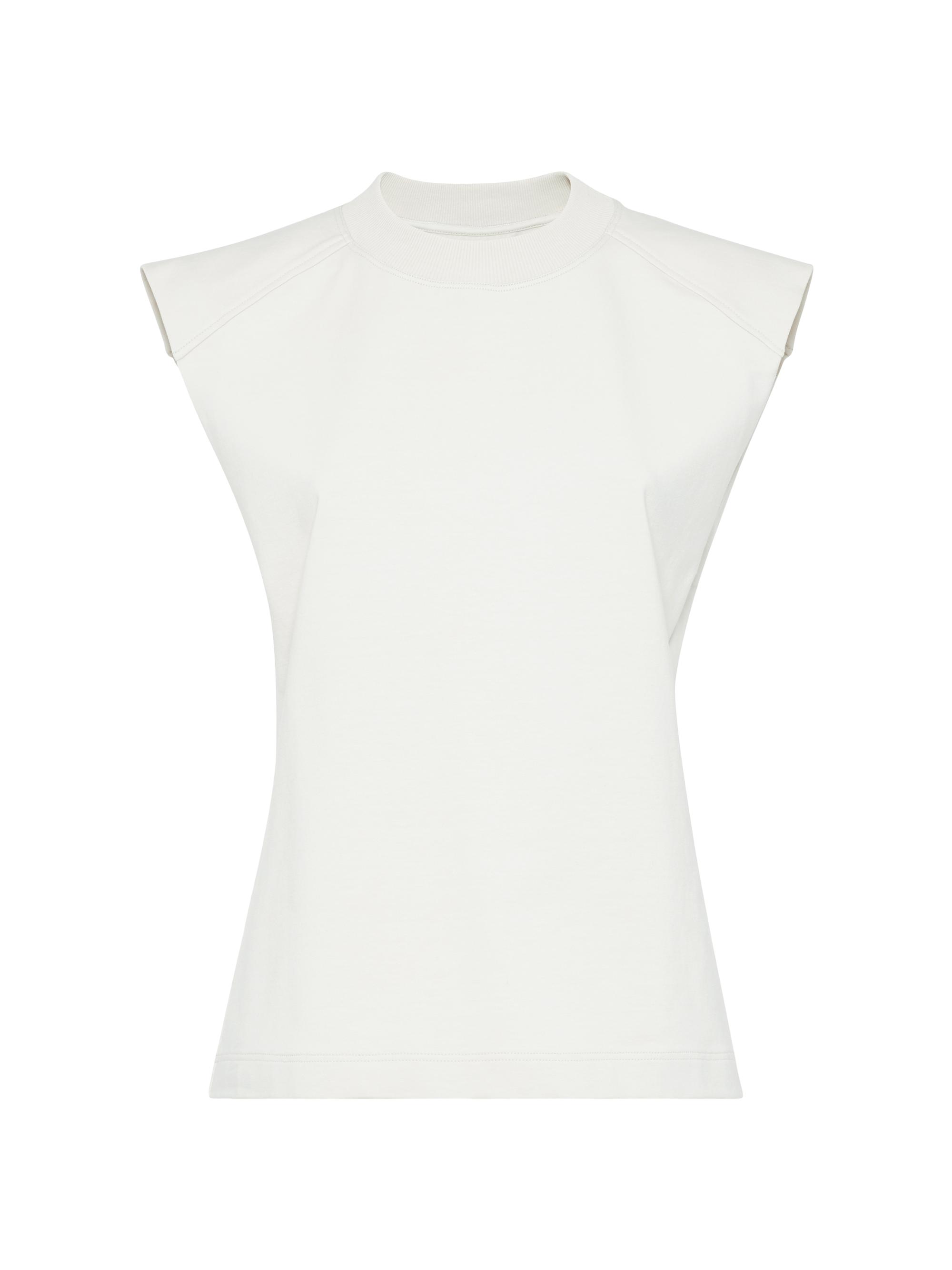 Brunello Cucinelli Women's Stretch Cotton Lightweight French Terry T-Shirt - Butter