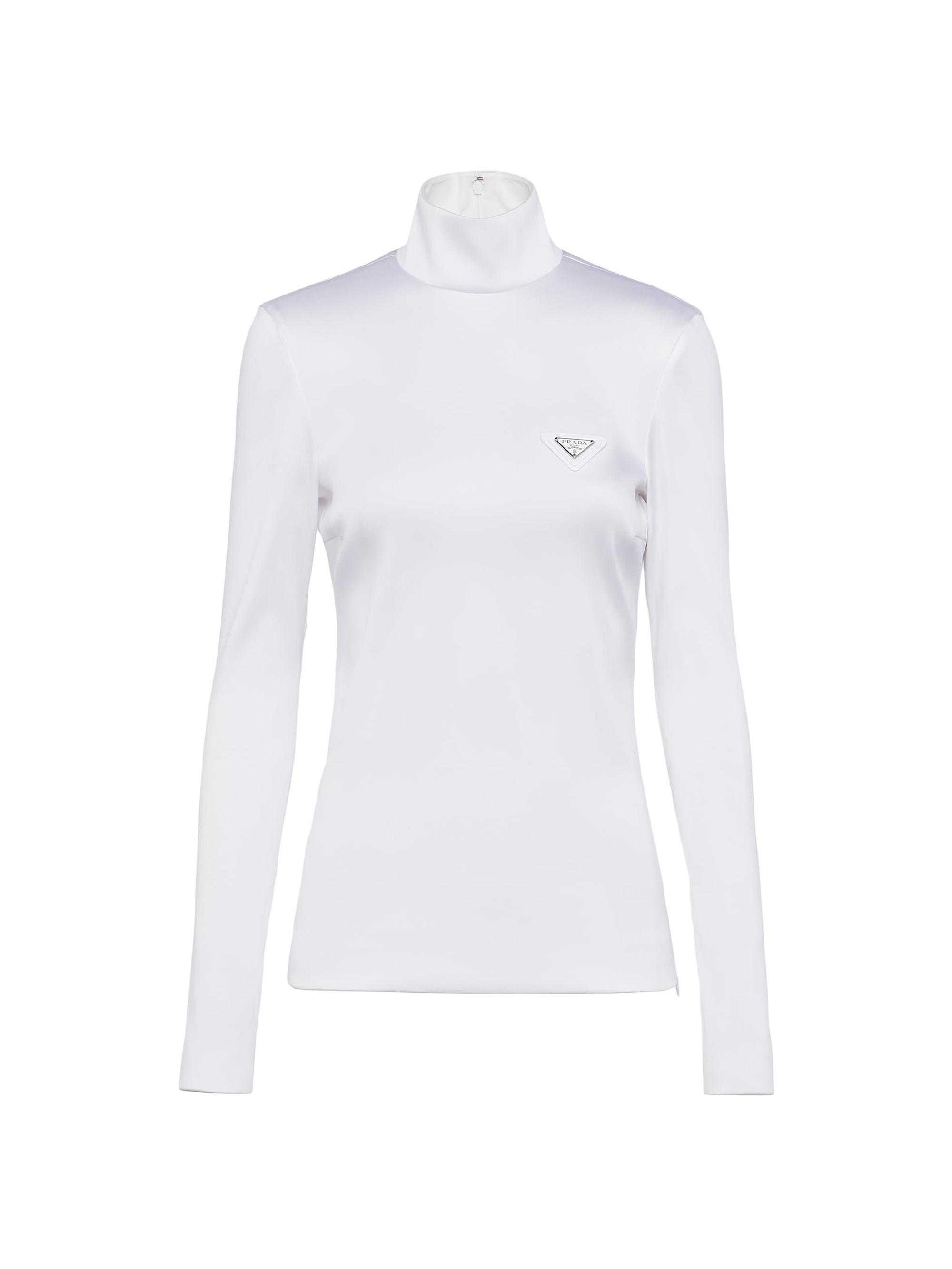 Prada Women's Stretch Satin Top - White