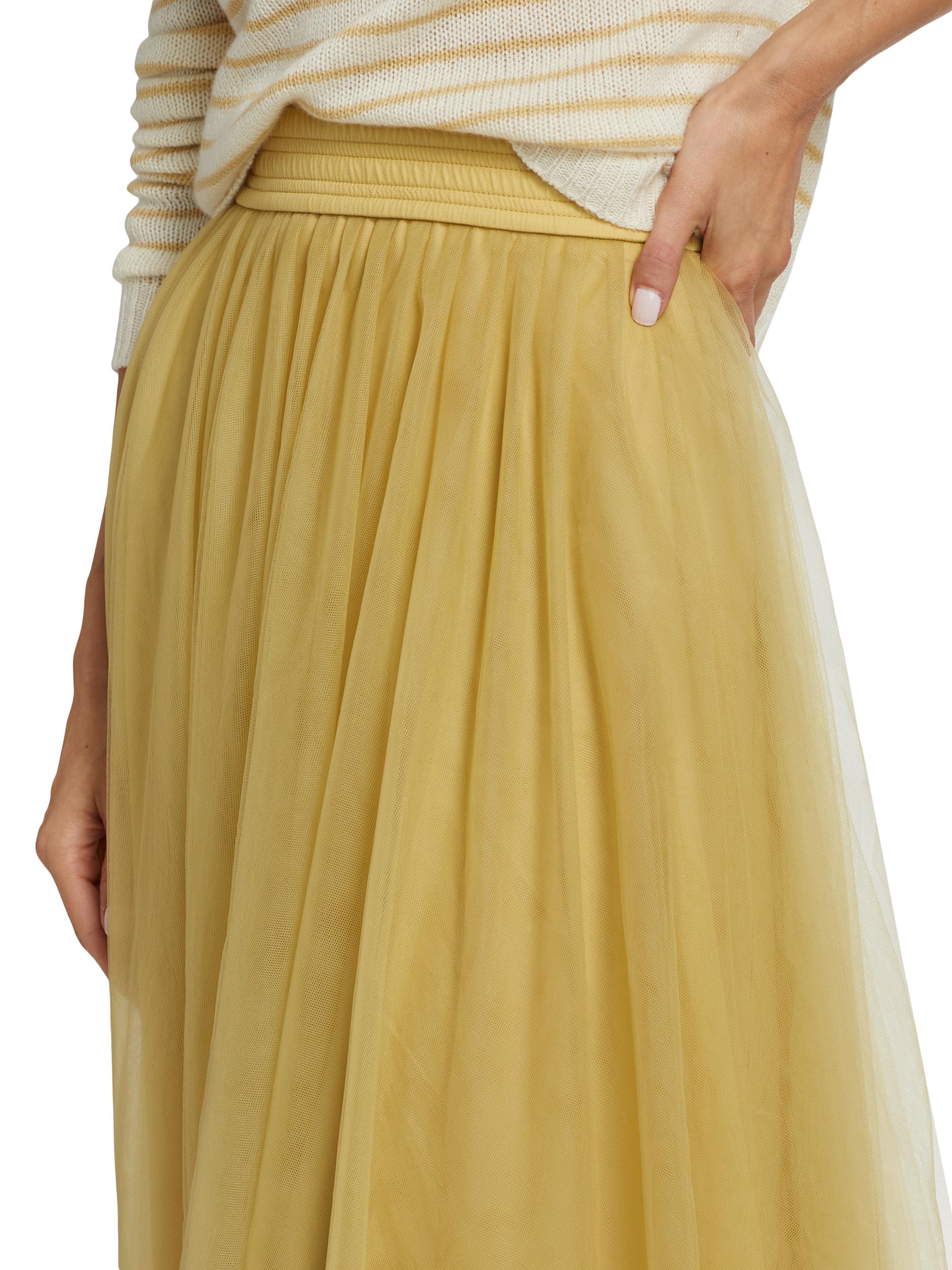 Fabiana Filippi Golden Tulle Maxi Skirt | Saks Fifth Avenue