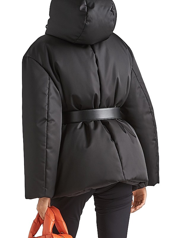 Shop Prada Re-Nylon Hooded Down Jacket | Saks Fifth Avenue Shop Prada Re-Nylon Hooded Down Jacket | Saks Fifth Avenue