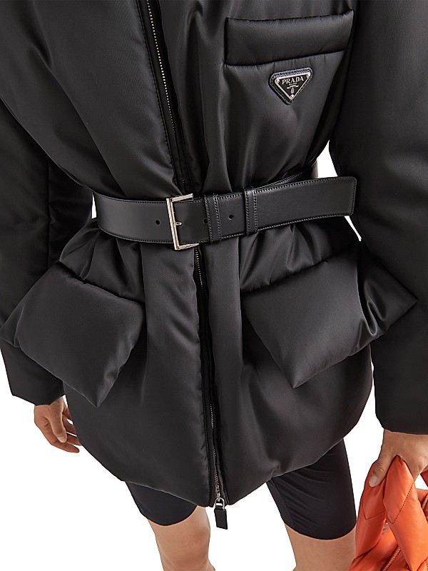 Shop Prada Re-Nylon Hooded Down Jacket | Saks Fifth Avenue Shop Prada Re-Nylon Hooded Down Jacket | Saks Fifth Avenue