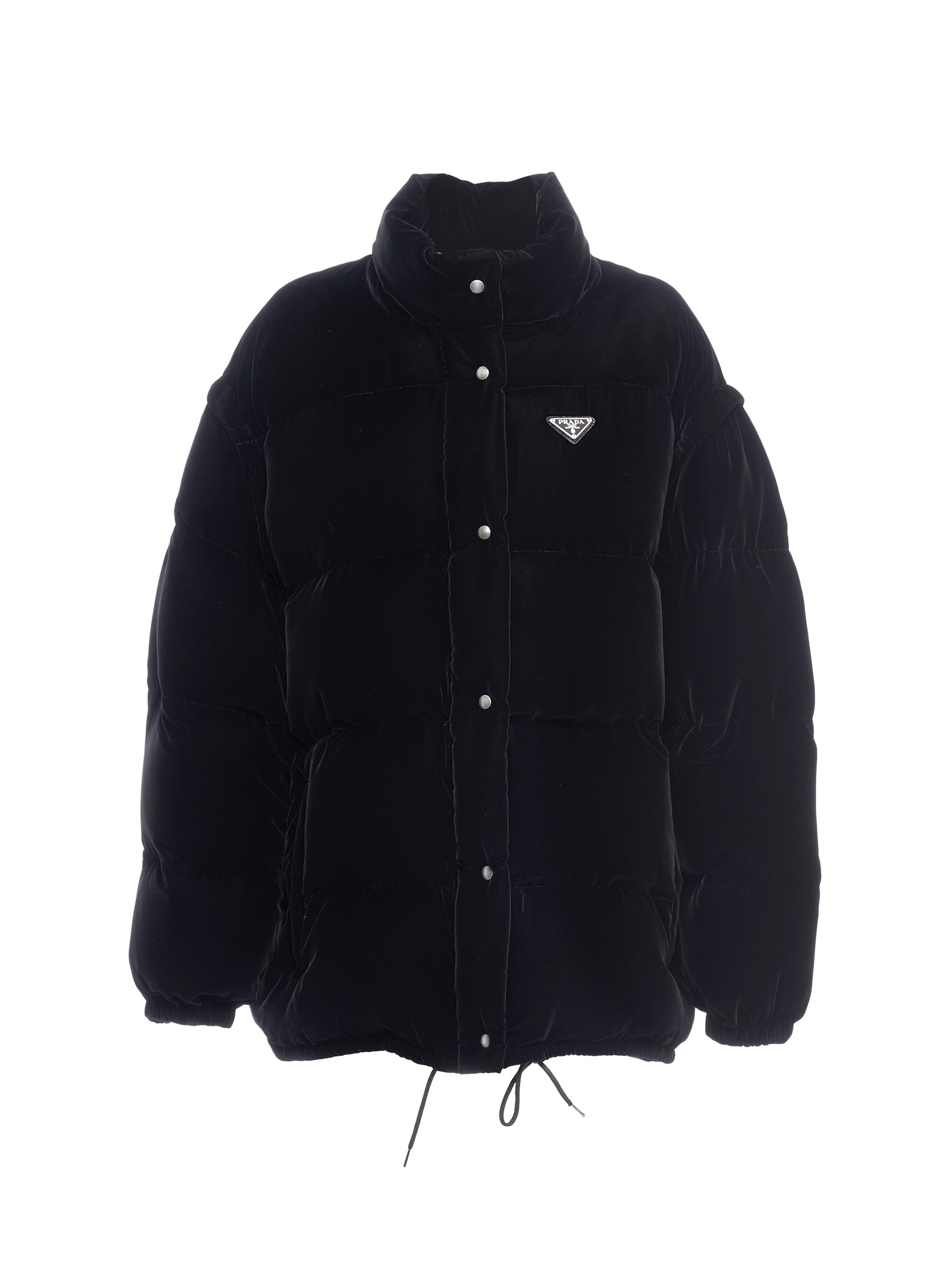 Prada Convertible Velvet Down Jacket | Saks Fifth Avenue