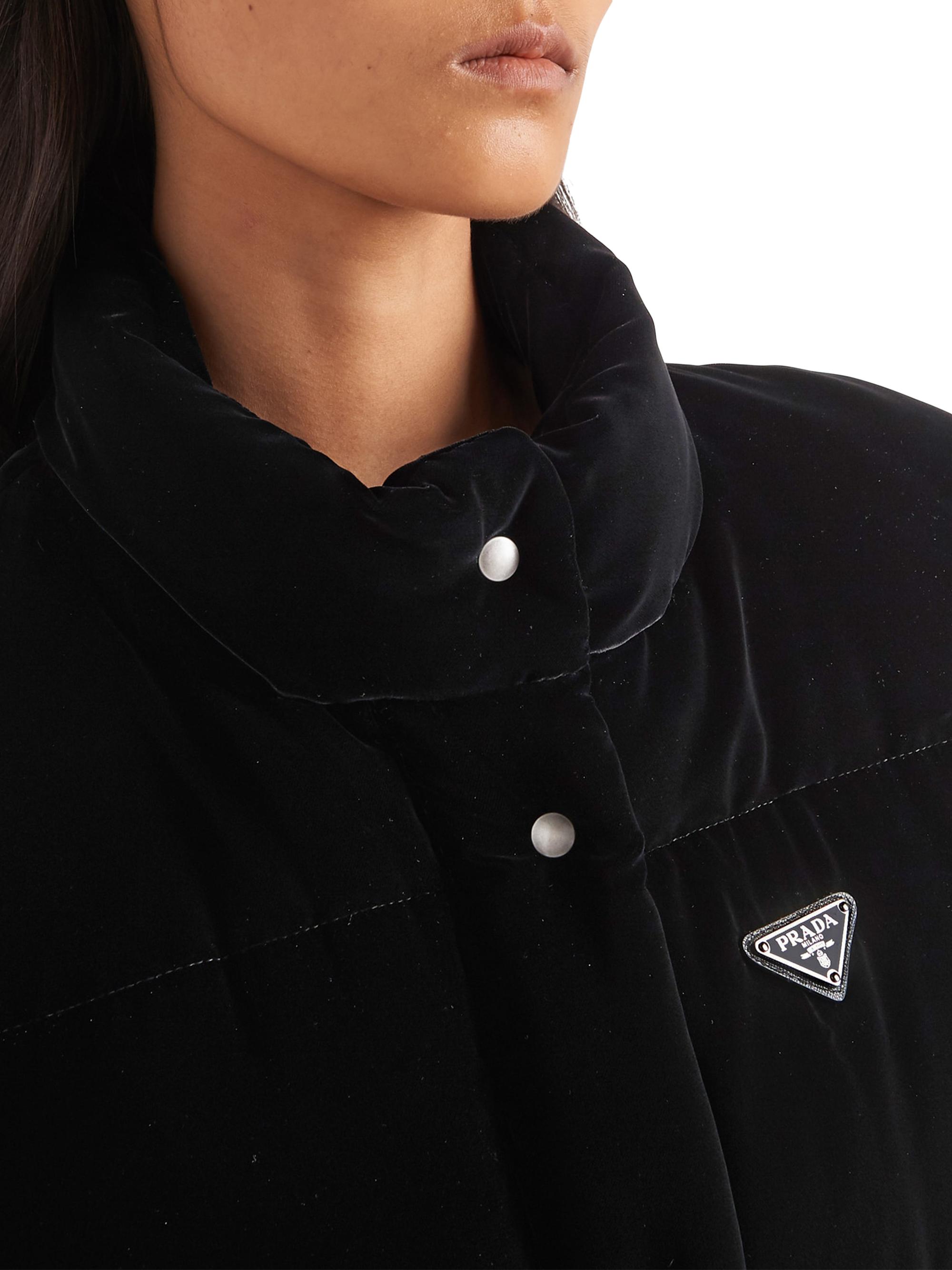 Prada Convertible Velvet Down Jacket | Saks Fifth Avenue