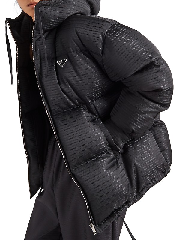 Shop Prada Re-Nylon Hooded Down Jacket | Saks Fifth Avenue Shop Prada Re-Nylon Hooded Down Jacket | Saks Fifth Avenue