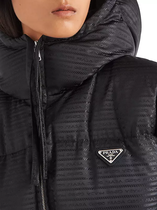 Shop Prada Re-Nylon Hooded Down Jacket | Saks Fifth Avenue Shop Prada Re-Nylon Hooded Down Jacket | Saks Fifth Avenue