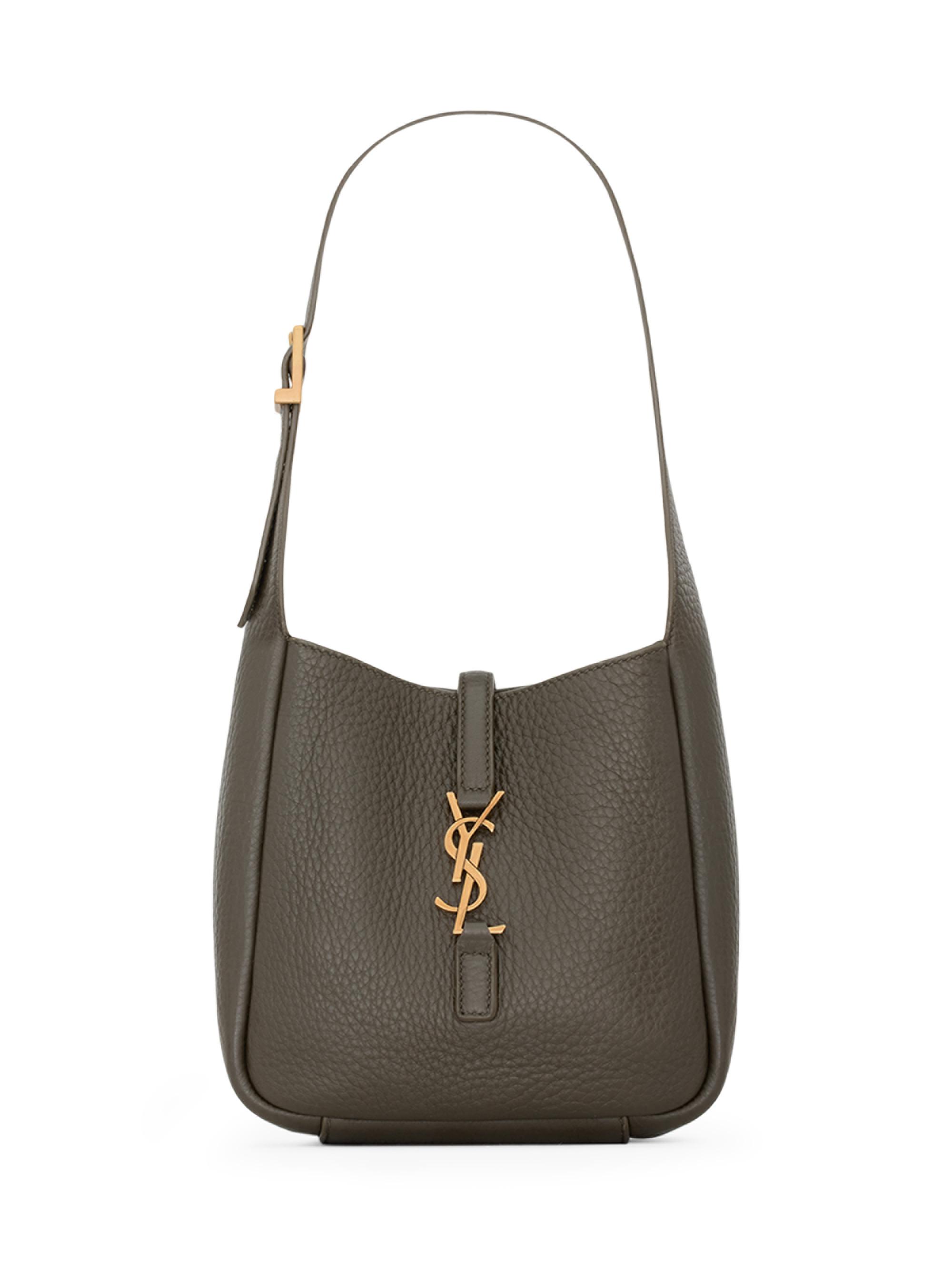 Saint Laurent Women's Le 5 à 7 Supple Baby Shoulder Bag in Grained Leather - Light Musk