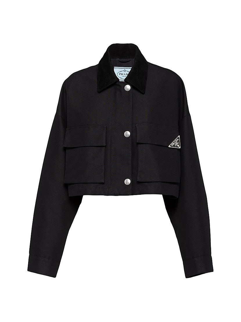 Shop Prada Technical Canvas Blouson Jacket | Saks Fifth Avenue Shop Prada Technical Canvas Blouson Jacket | Saks Fifth Avenue