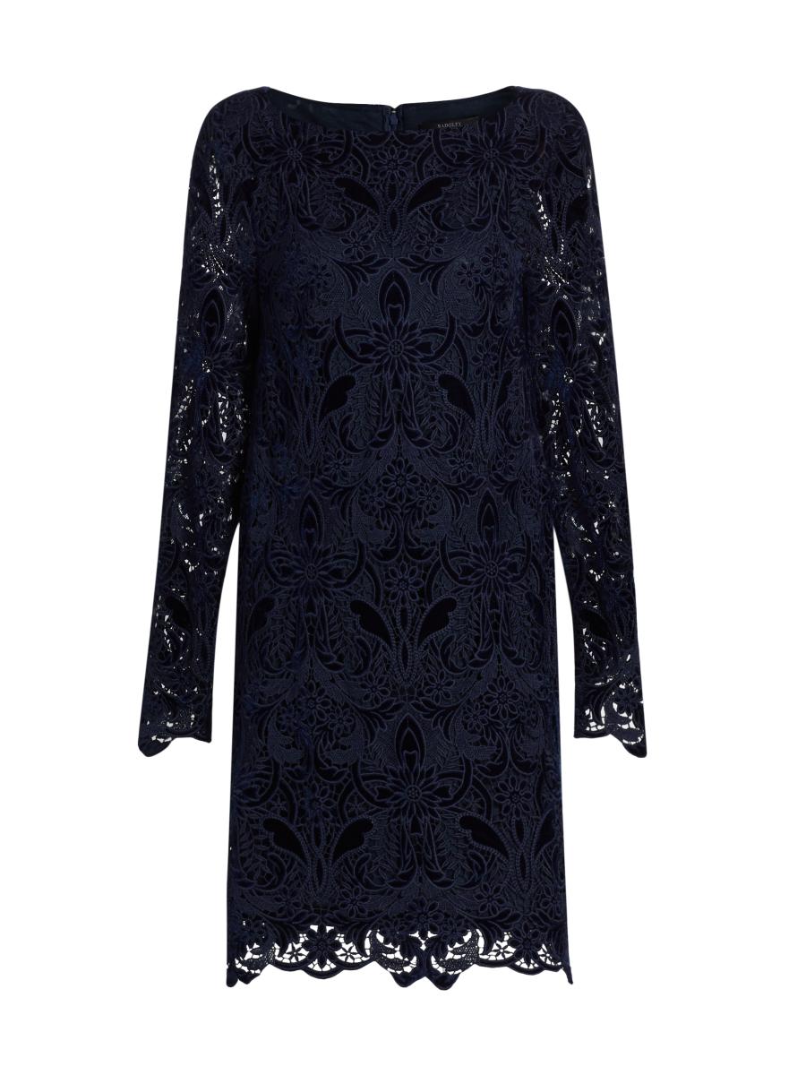 open lace back dress Velvet Mock Neck Belted Sheath Gown by Badgley Mischka