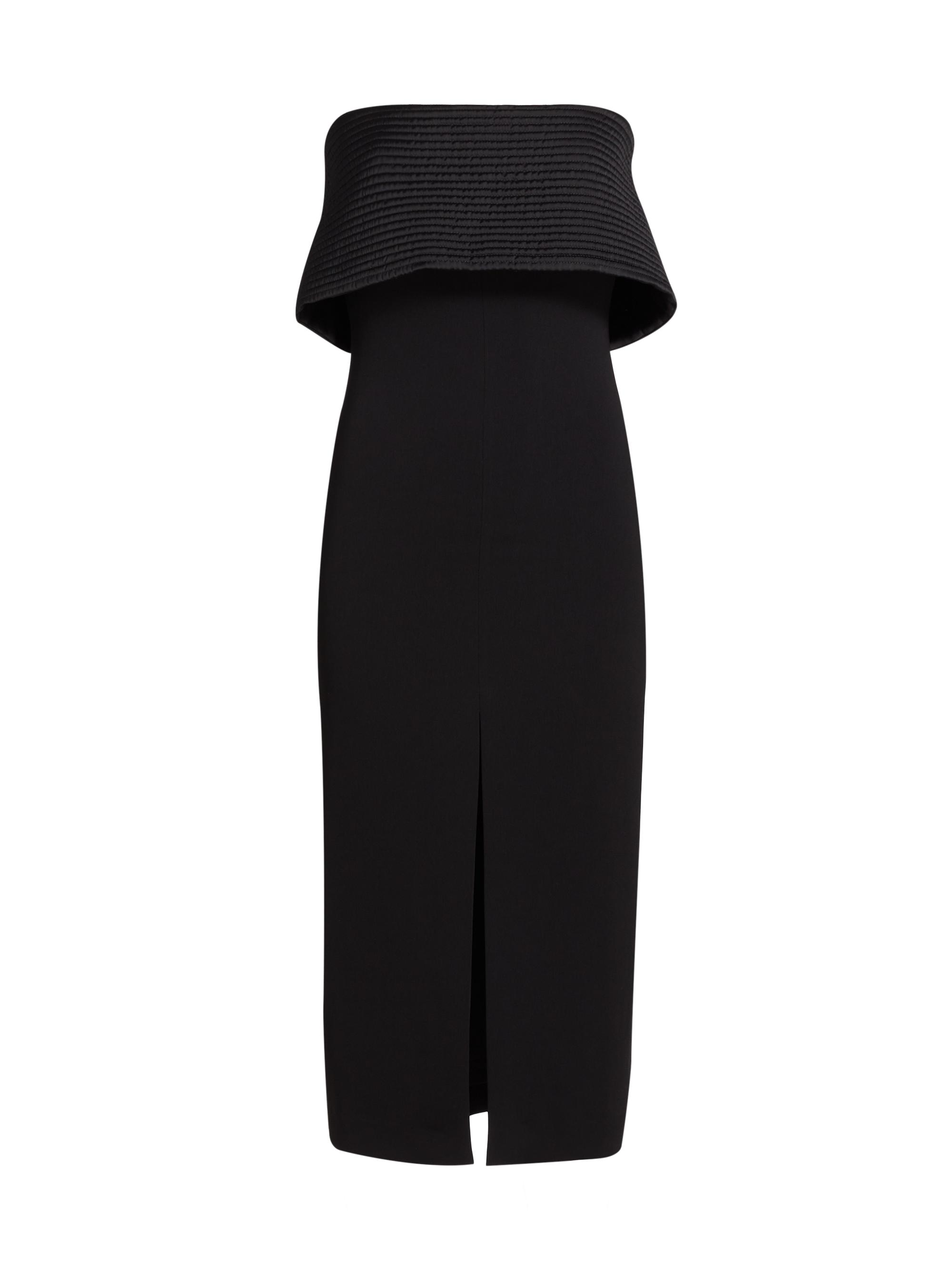 Badgley Mischka Women's Stretch-Crepe Strapless Midi-Dress - Black