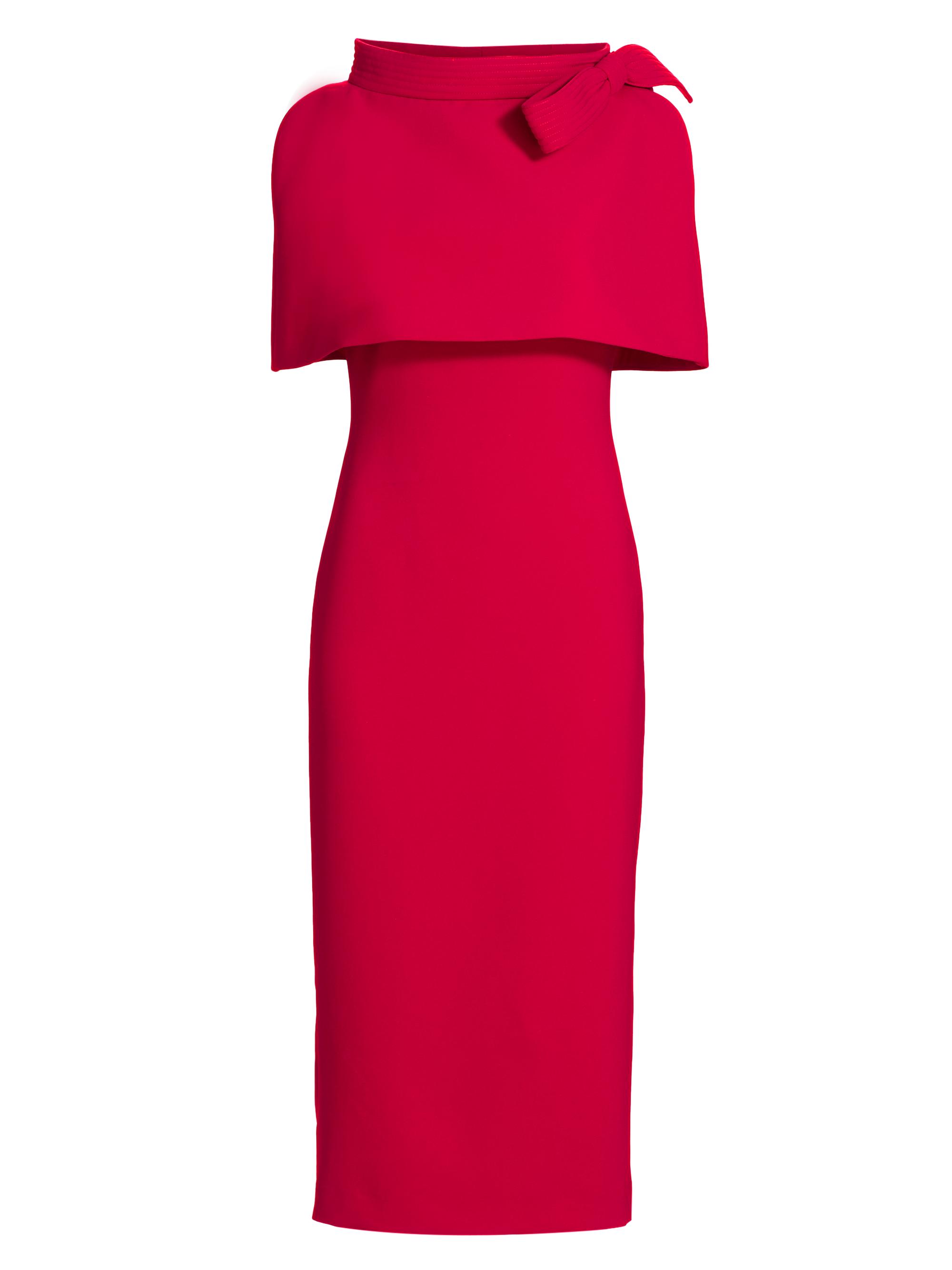 Badgley Mischka Velvet Mikado Capelet Cocktail Dress | Saks Fifth