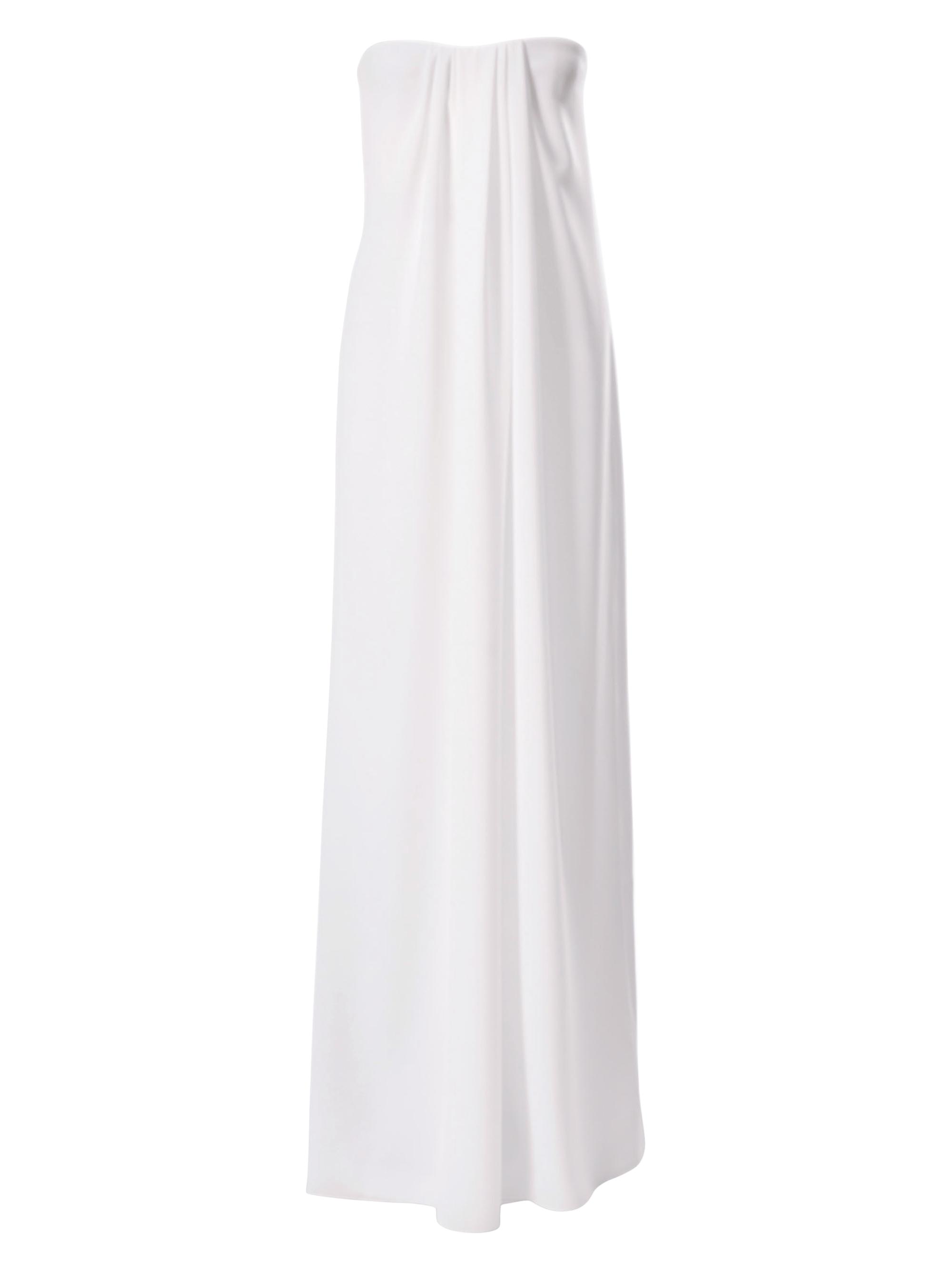 Carolina Herrera Women's Draped Front Strapless Column Gown - White