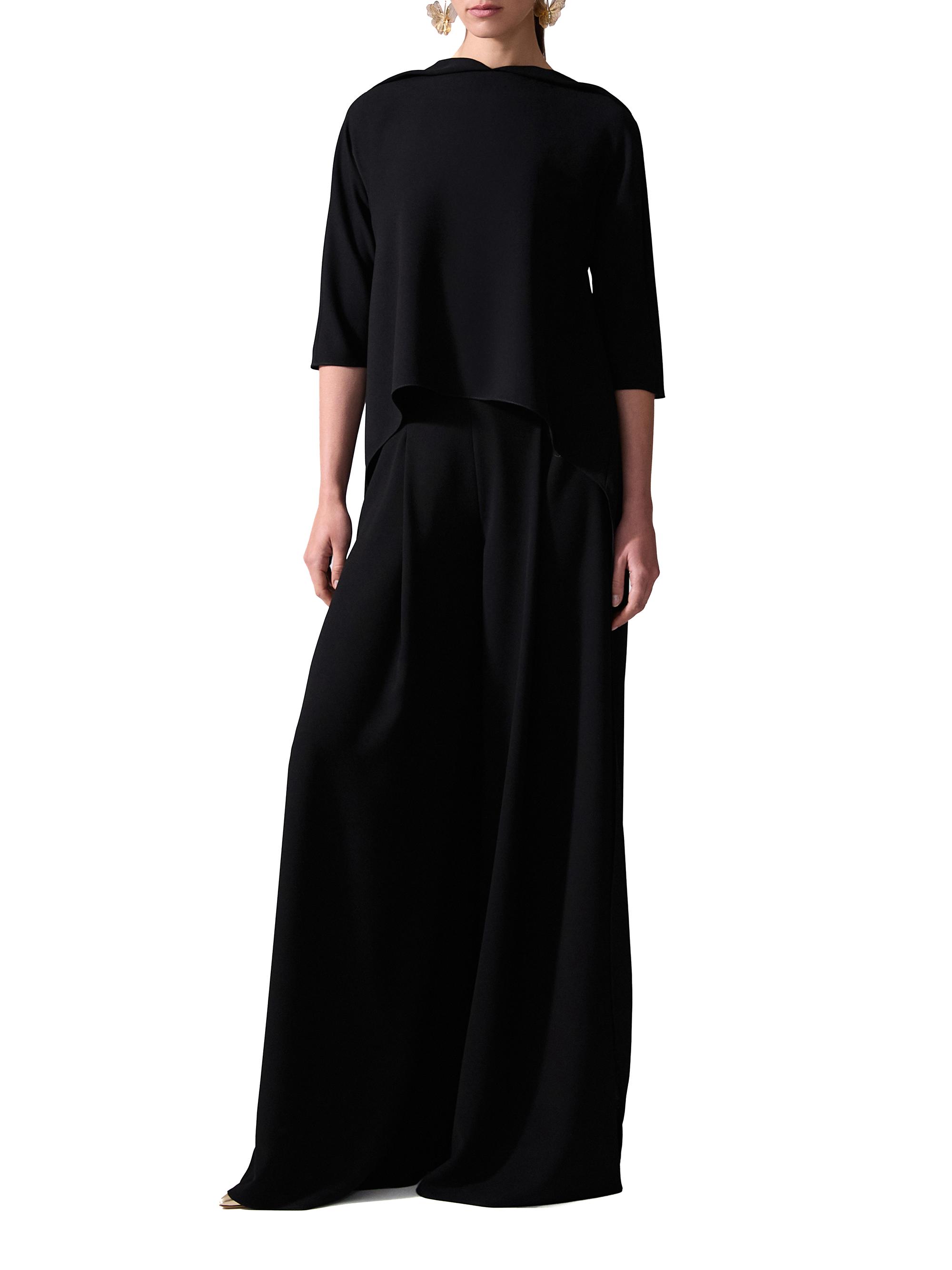 Cape Georgette Asymmetric Top