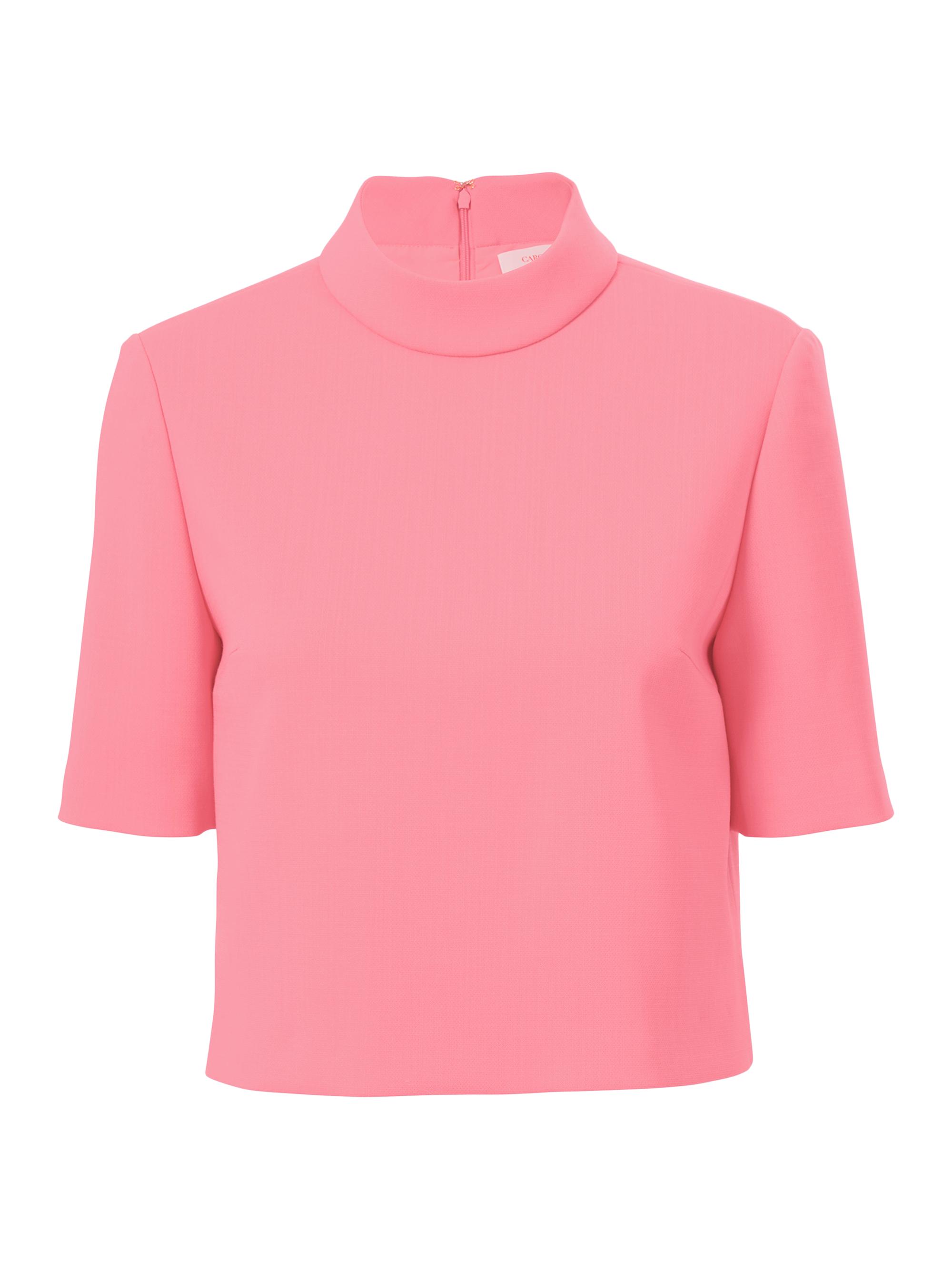 Carolina Herrera Women's Stretch-Wool Mock Turtleneck Top - Sunset