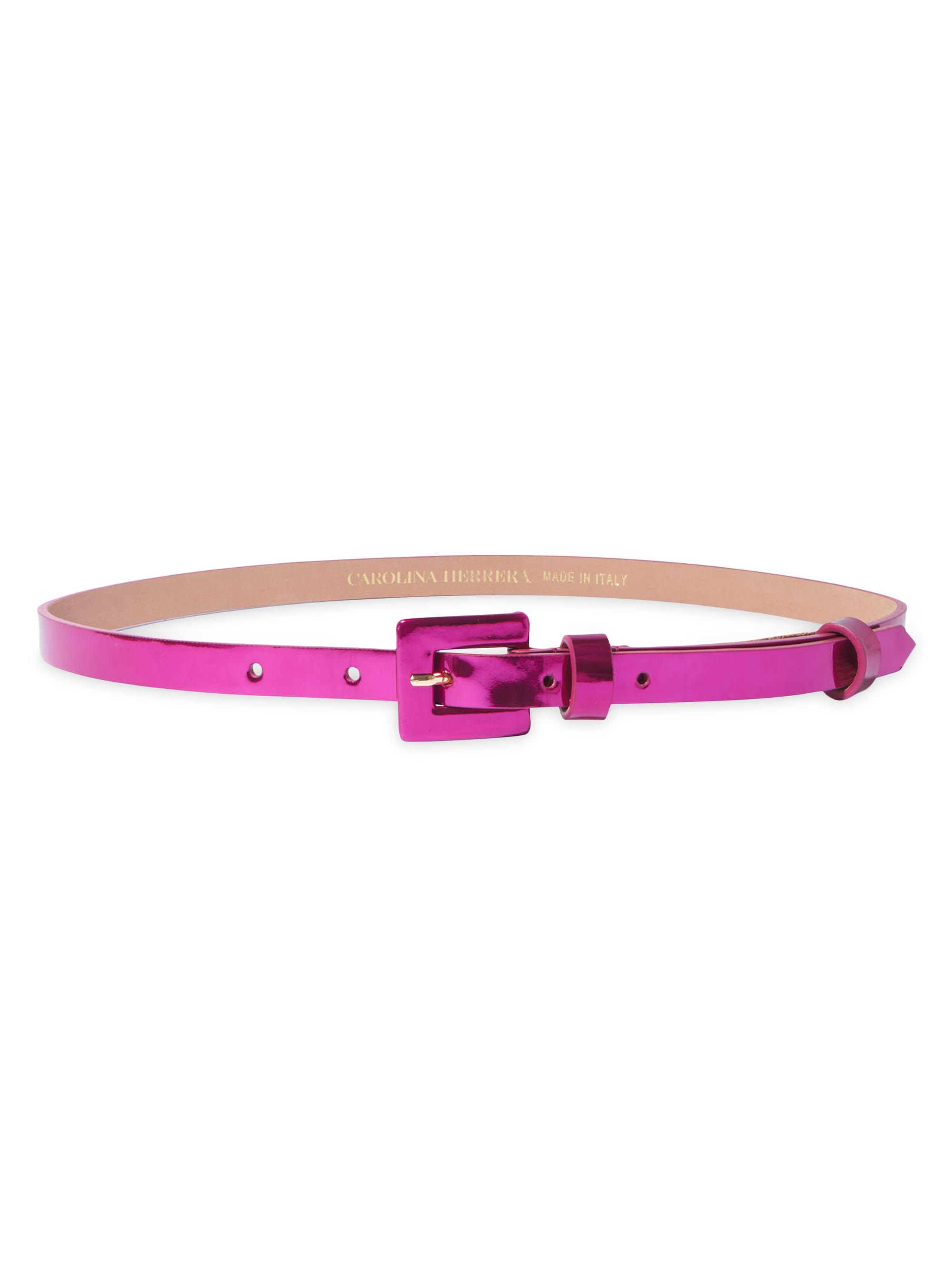 Carolina Herrera Women's Skinny'90s Leather Belt - Framboise