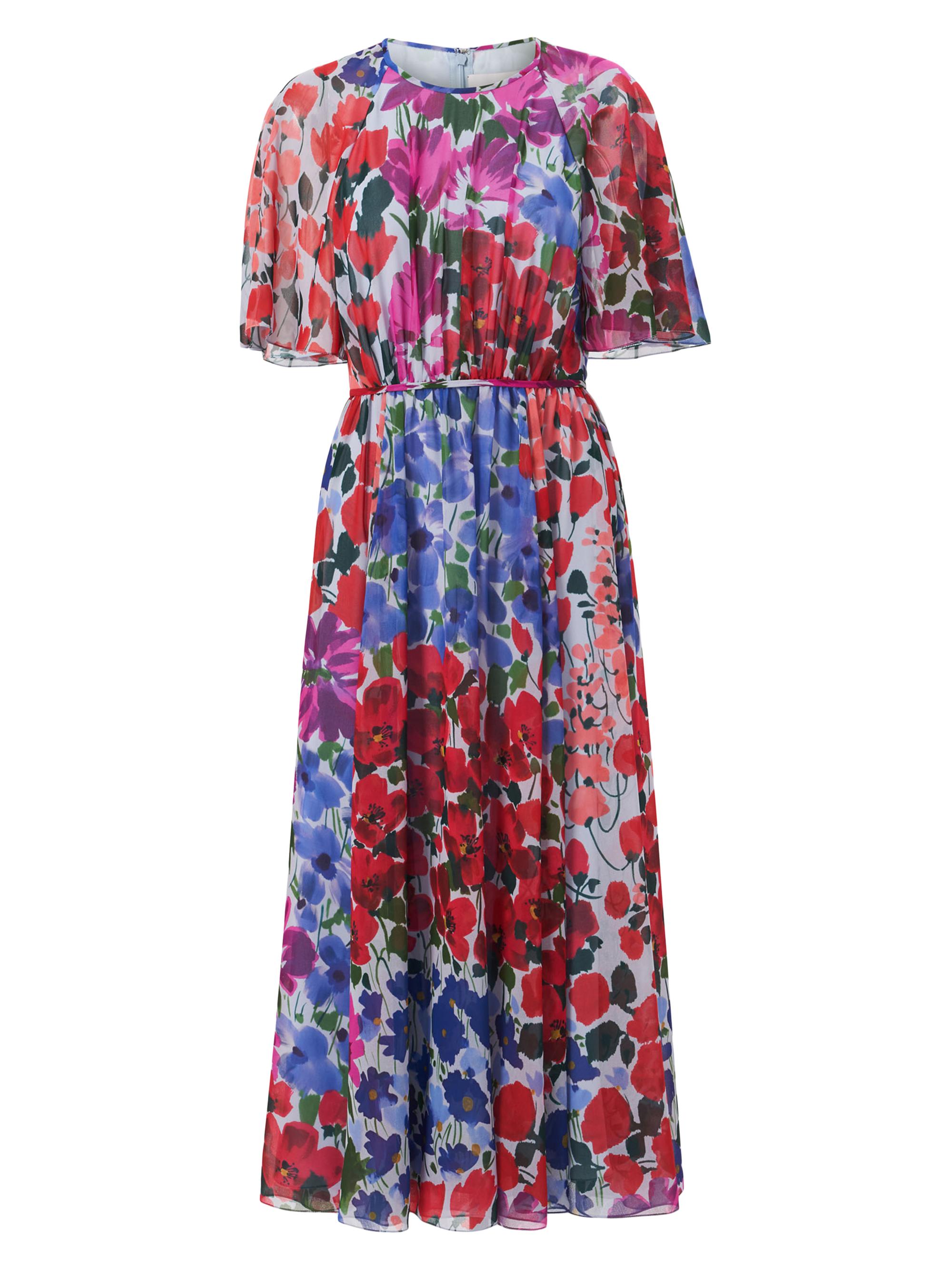 Carolina Herrera Women's Floral Gathered Midi-Dress - Celeste Multi