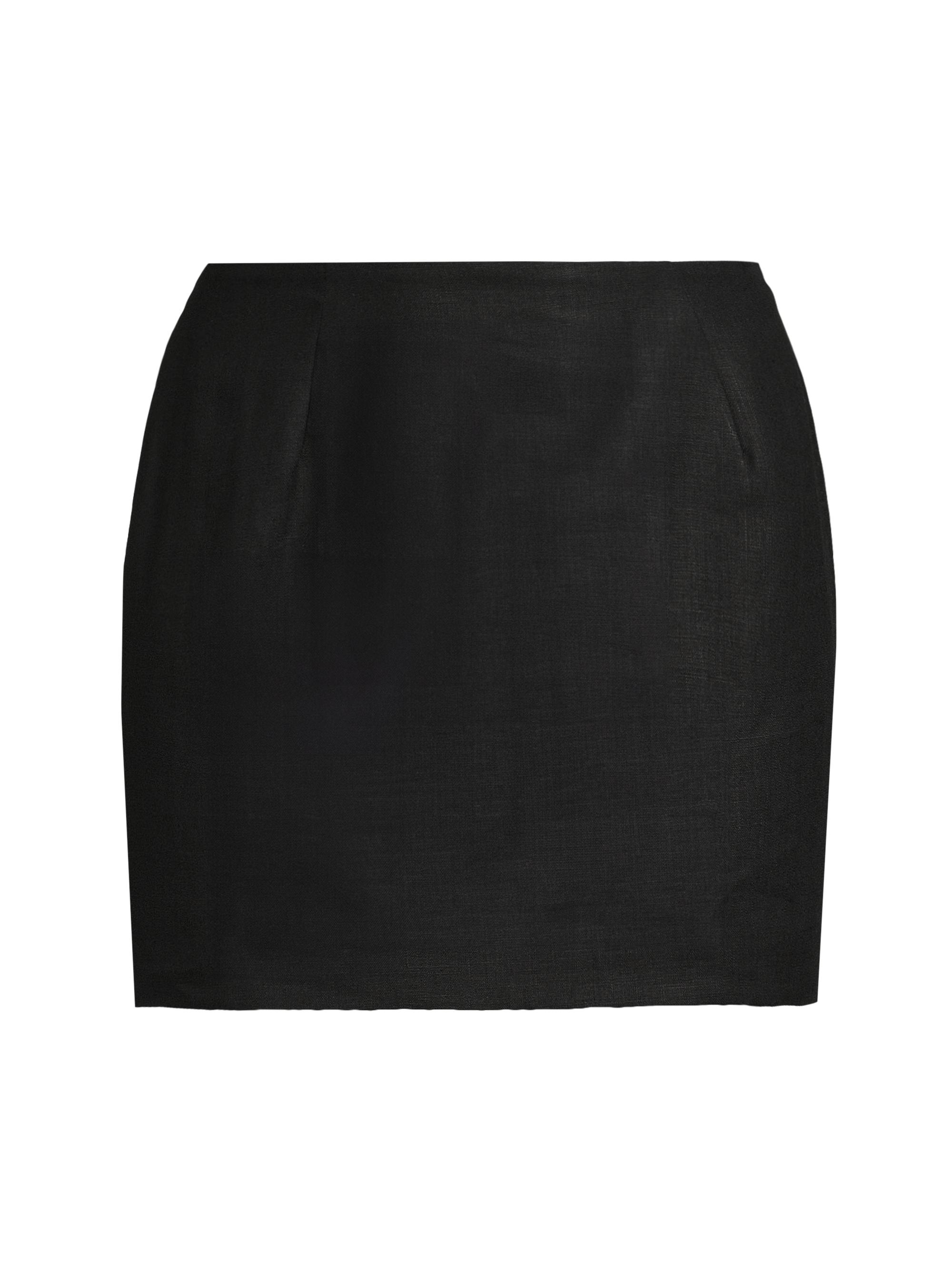 Faithfull the Brand Women's Jane Linen Cover-Up Miniskirt - Black