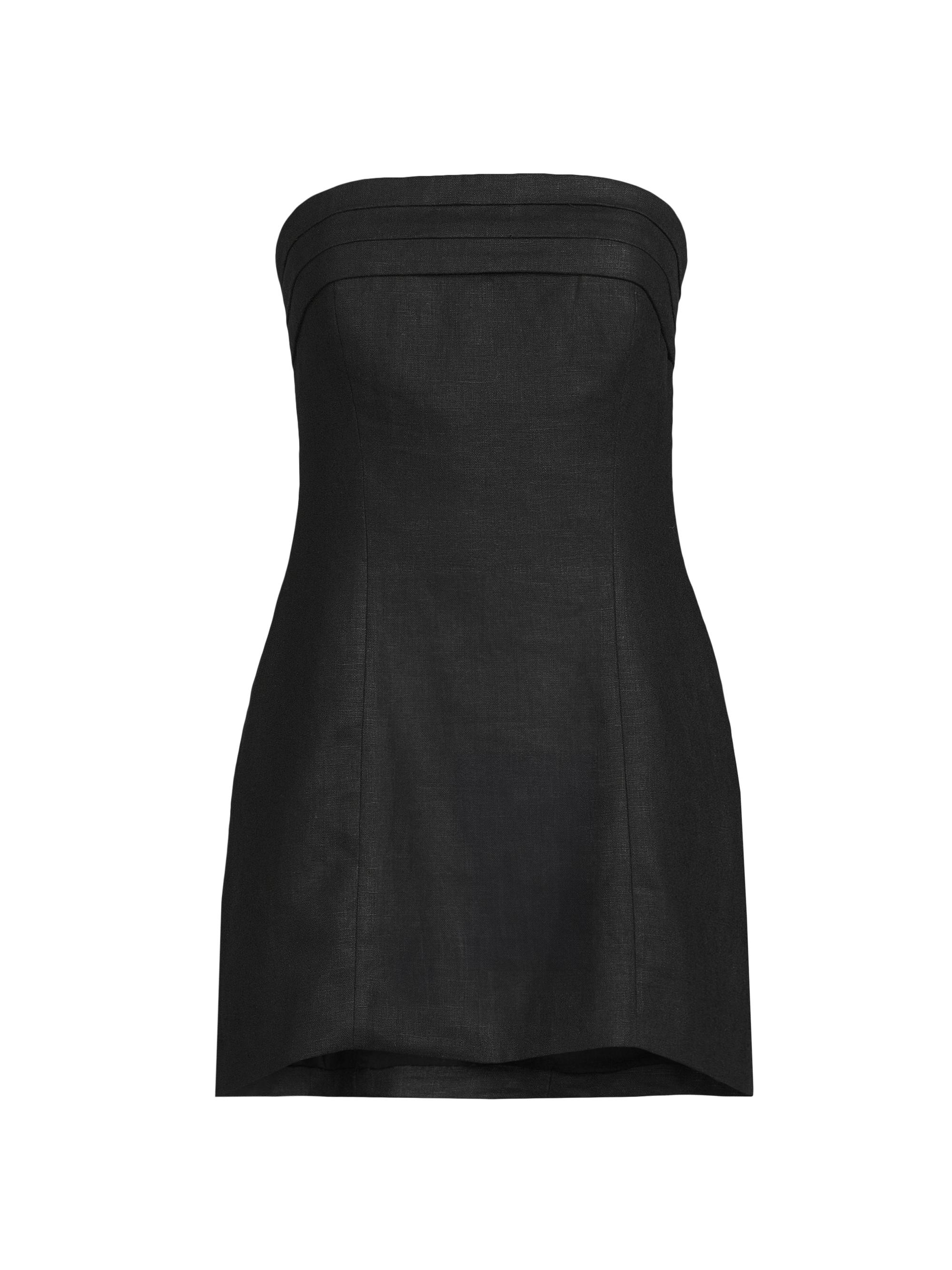 Faithfull the Brand Women's Fleuri Linen Strapless Top - Black