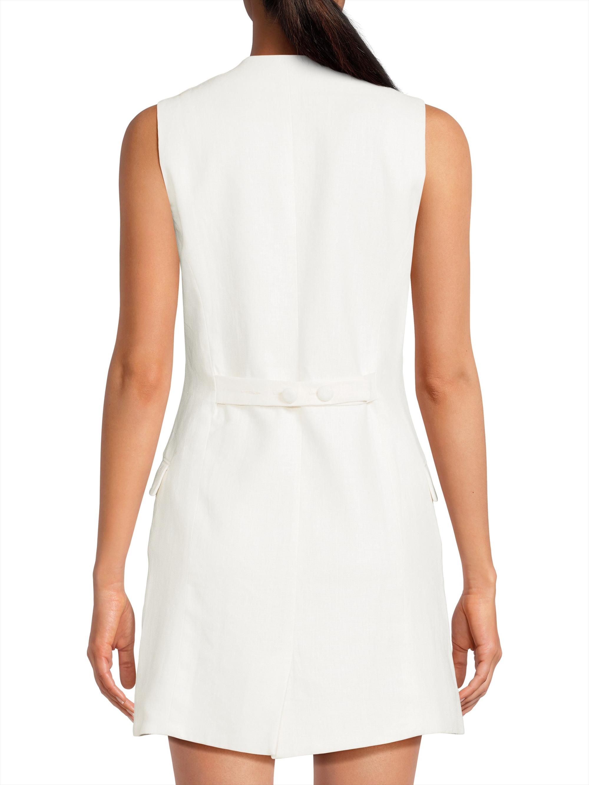 Faithfull the Brand Jane Button-Front Linen Minidress | Saks Fifth Avenue