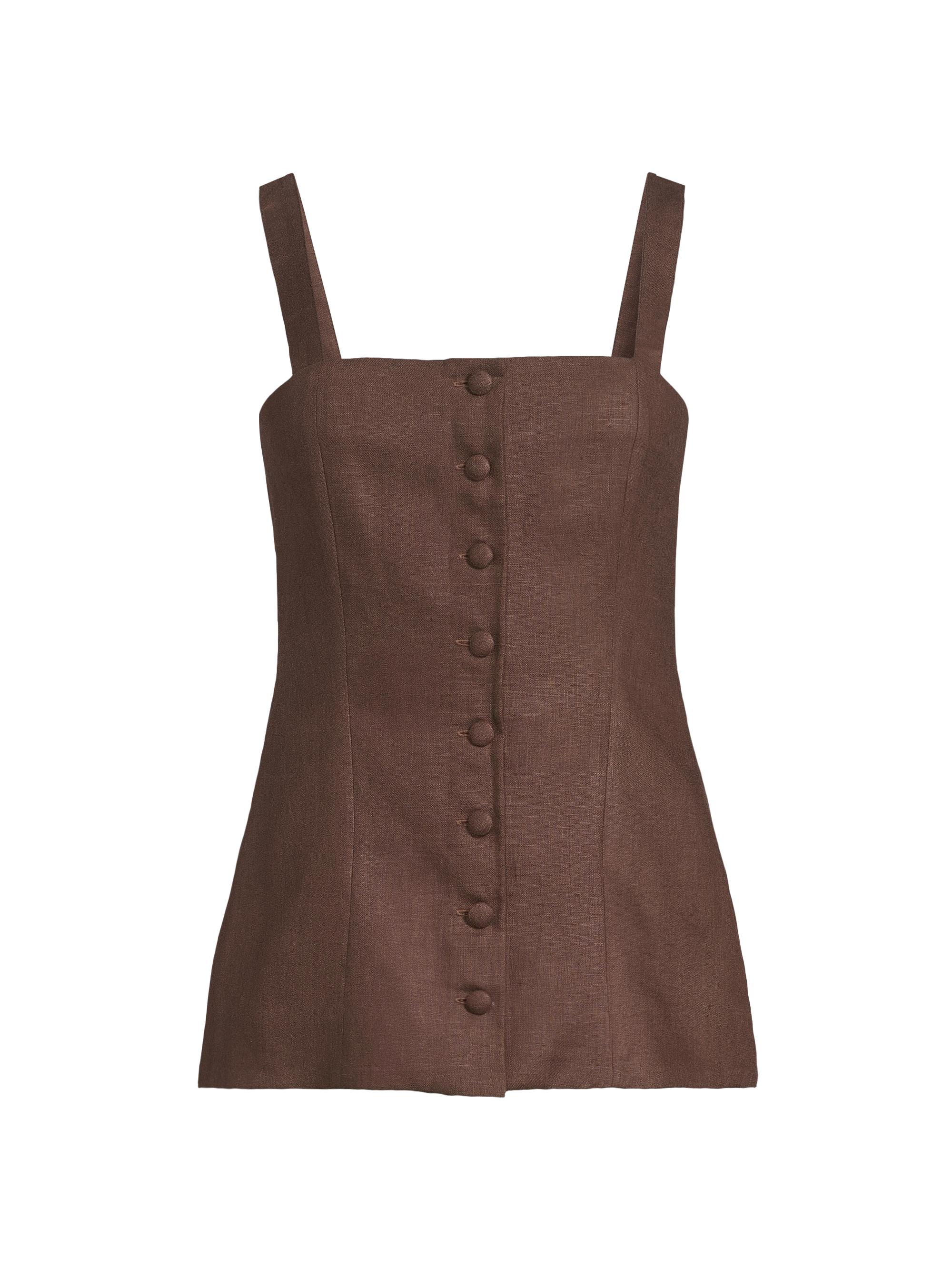 Faithfull the Brand Women's Corbiere Linen Vest - Bistre