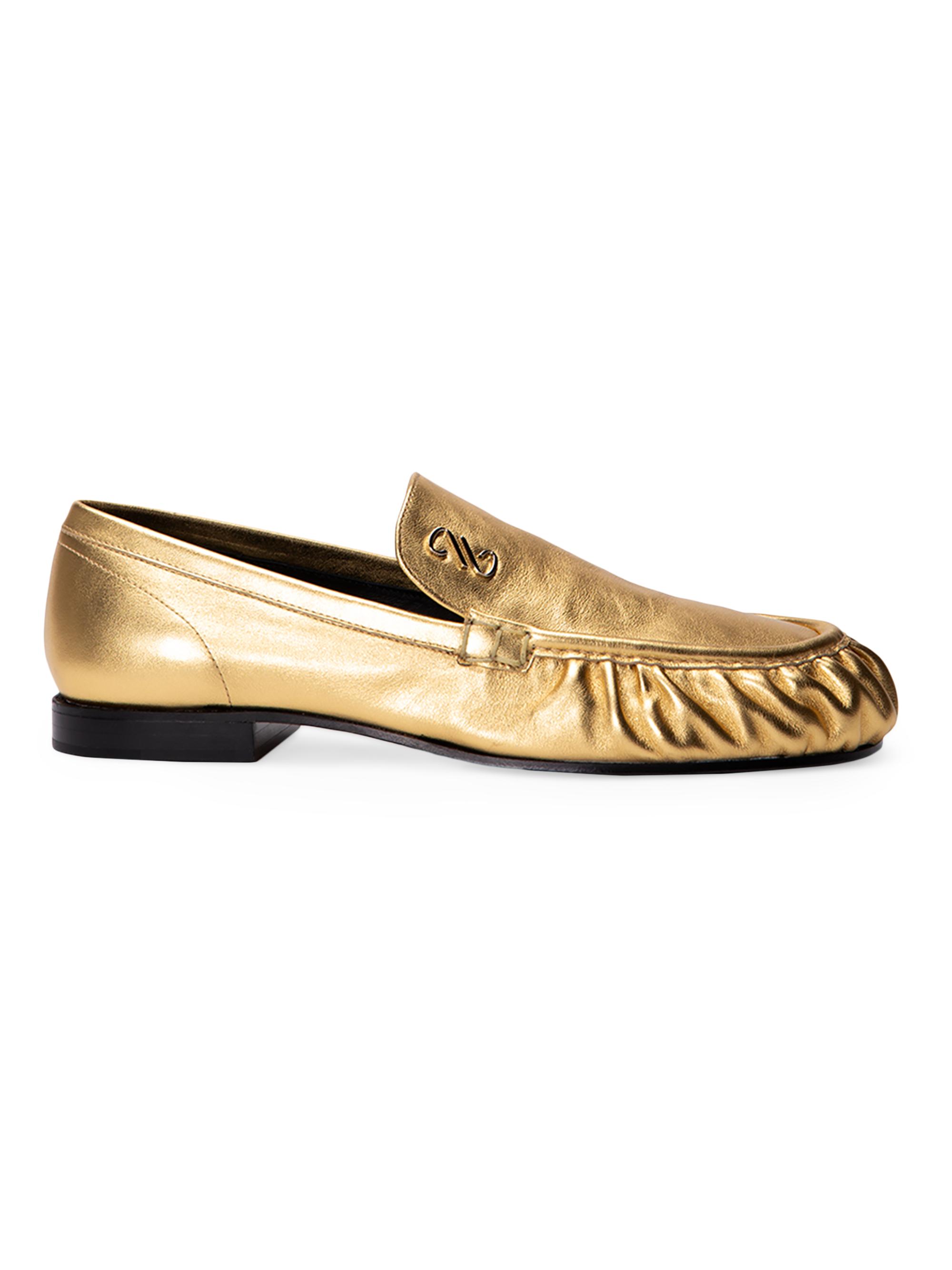 Proenza Schouler Women's Park Metallic Leather Loafers - Gold
