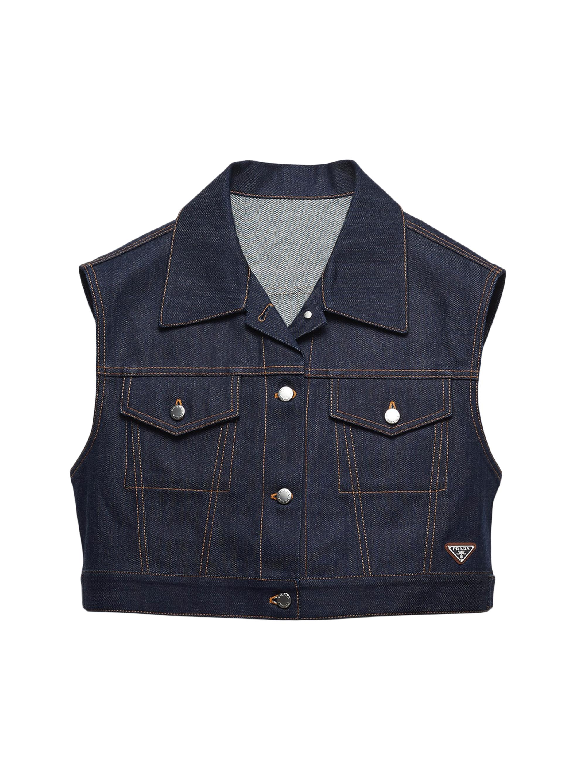 Prada Women's Selvedge Denim Vest - Blue