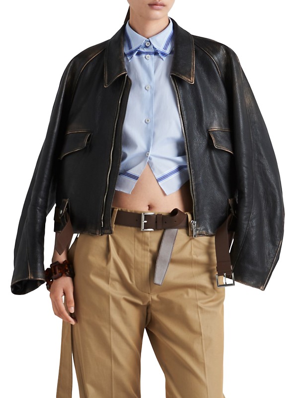 Shop Prada Leather Jacket | Saks Fifth Avenue Shop Prada Leather Jacket | Saks Fifth Avenue