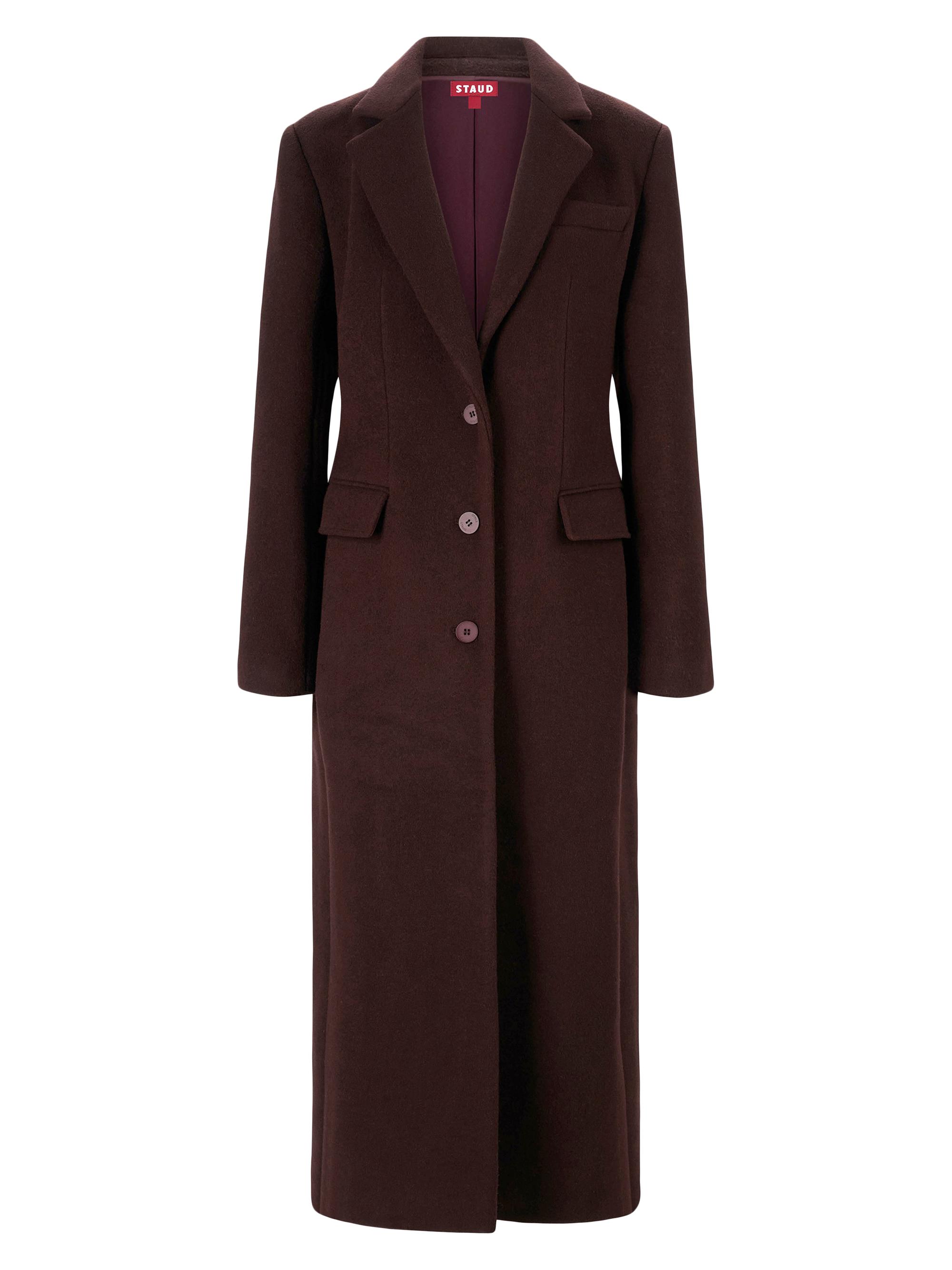 Staud Women's Sanza Wool-Blend Coat - Bark