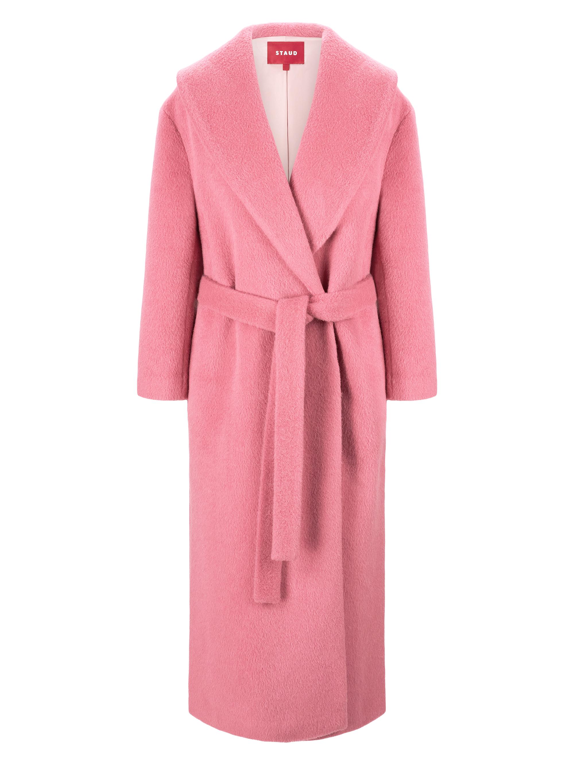 Staud Women's Dakota Wool & Alpaca Tie-Waist Coat - Damask Pink