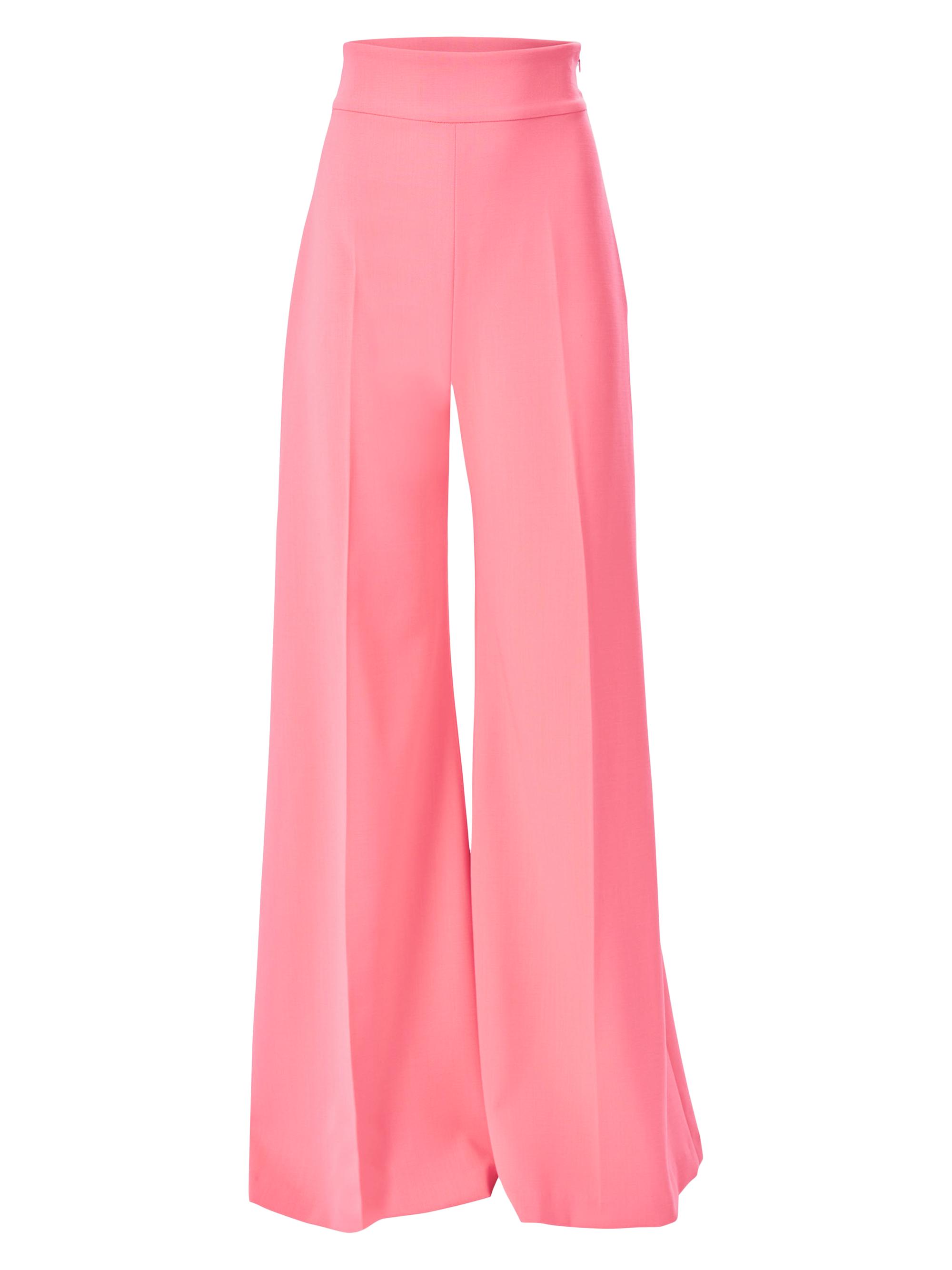 Carolina Herrera Women's Stretch Wool High-Rise Wide-Leg Pants - Sunset