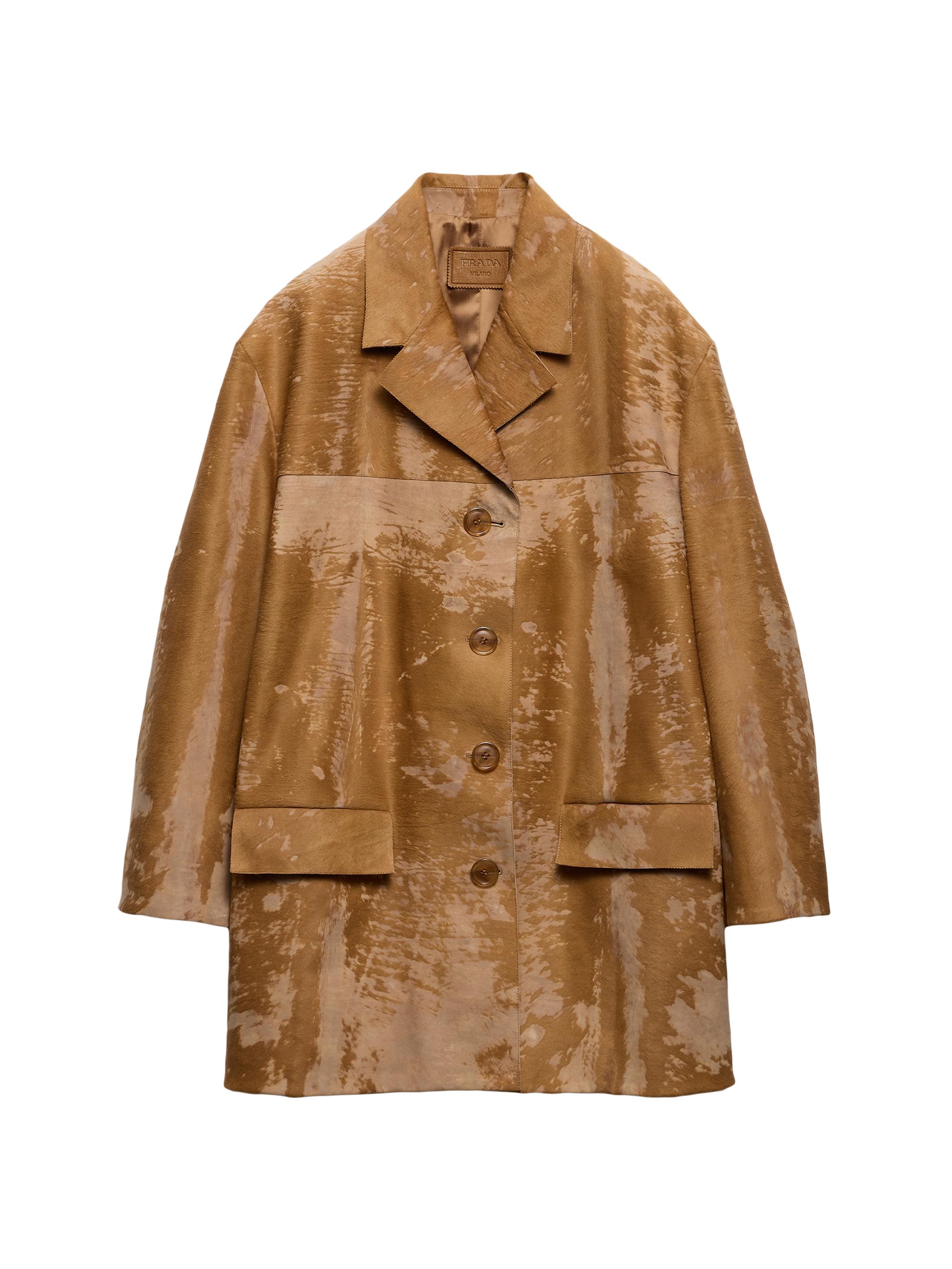 Prada Women's Leather Coat - Brown