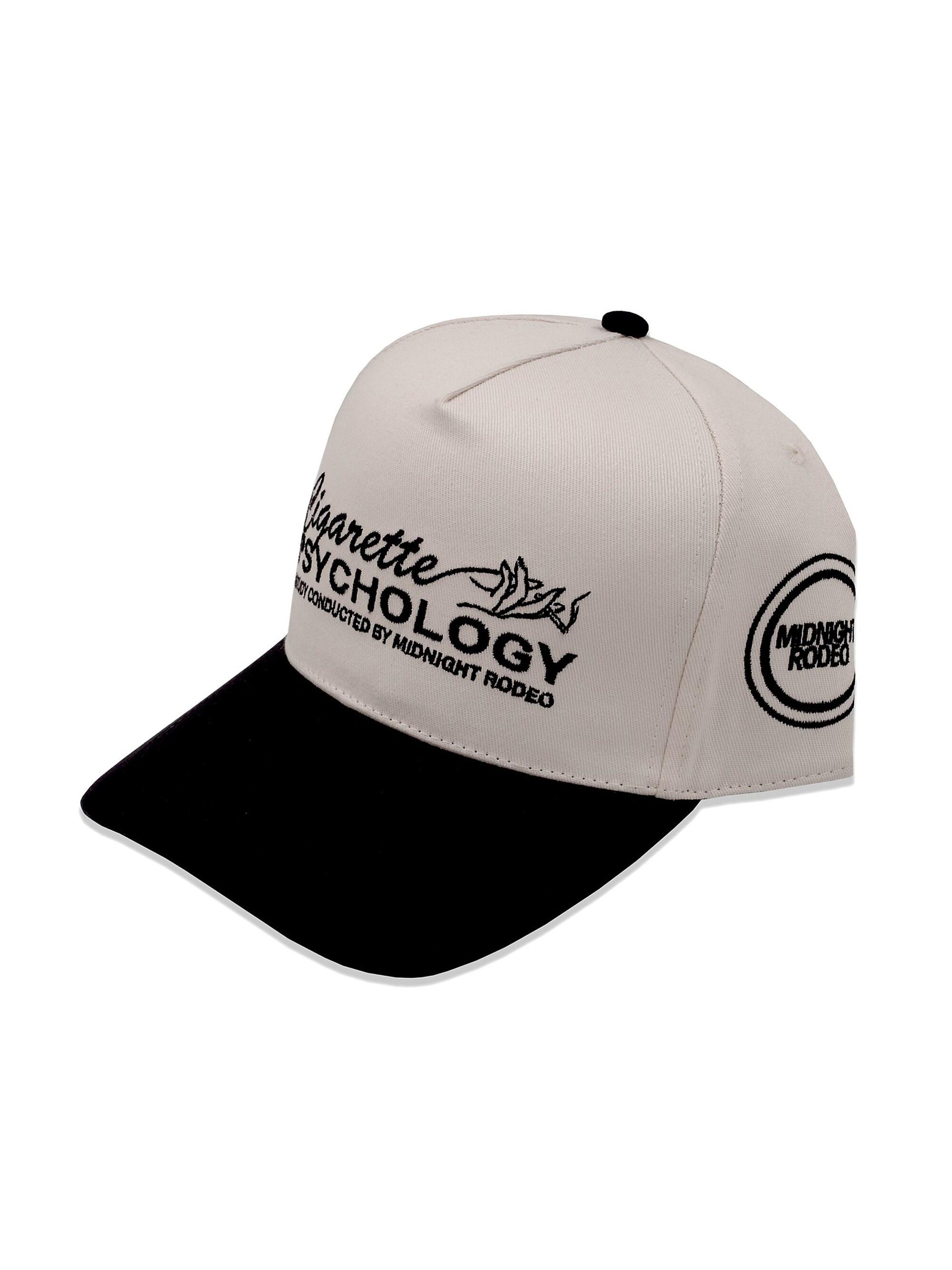 Midnight Rodeo Men's Cigarette Psychology Trucker Hat - Antique White Black