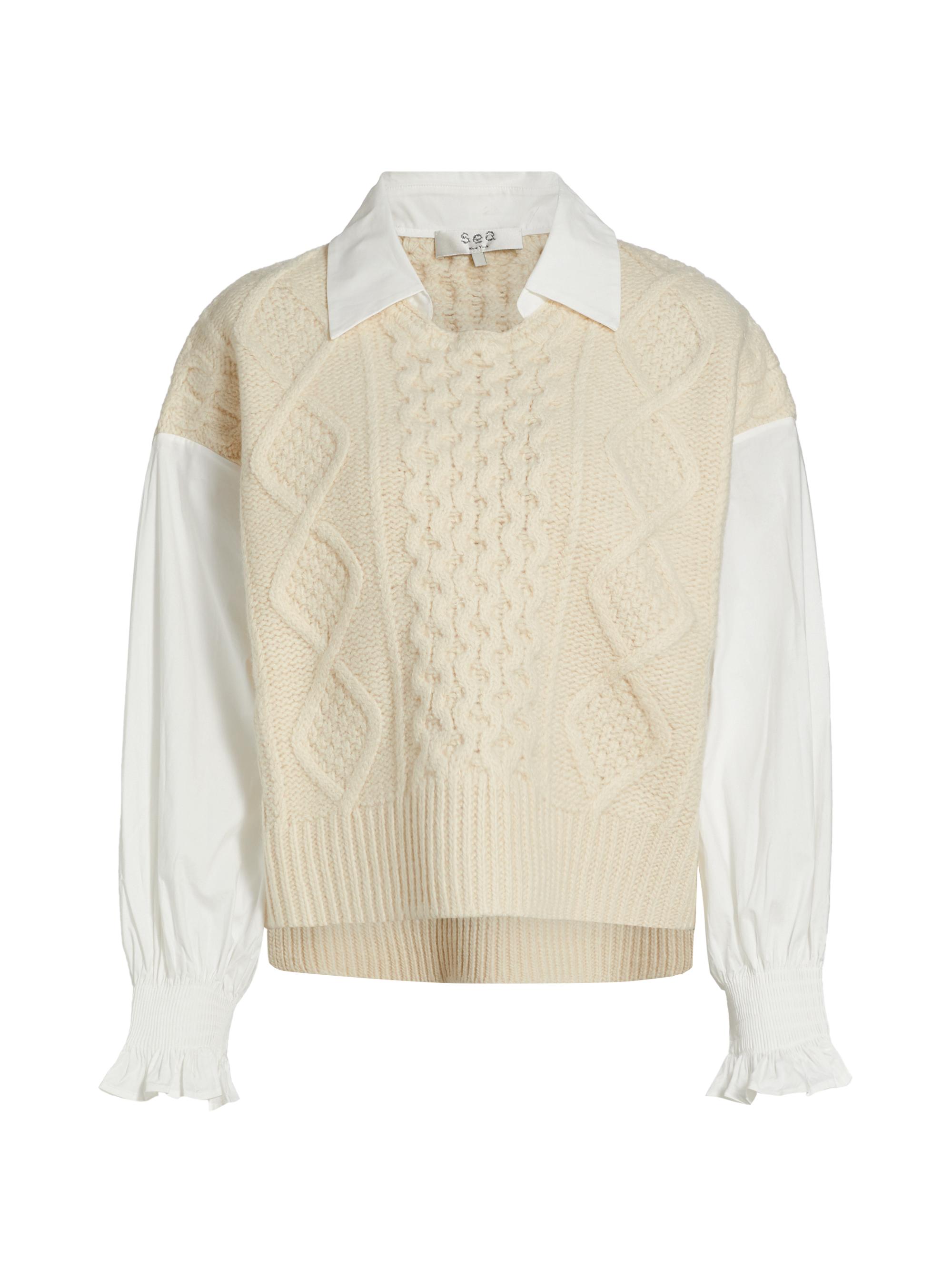 Sea Devina Mix Media Sweater | Saks Fifth Avenue