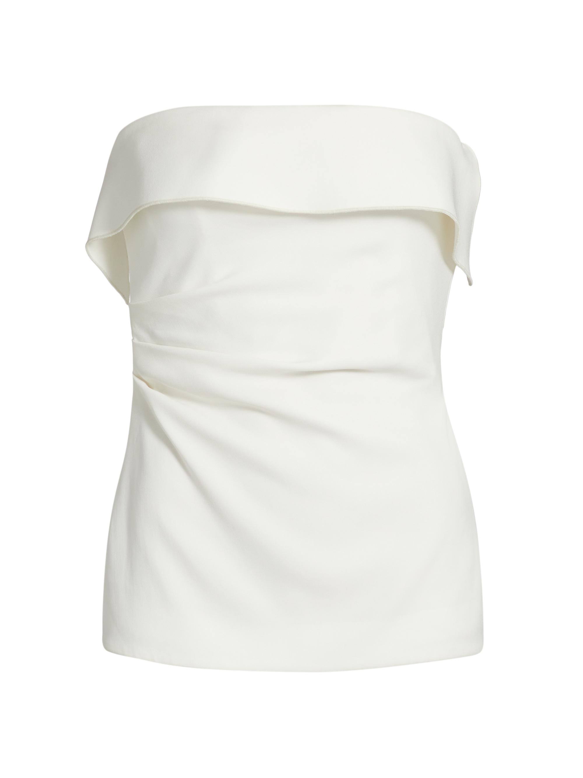 Proenza Schouler Women's Felicity Crêpe Ruched Top - White