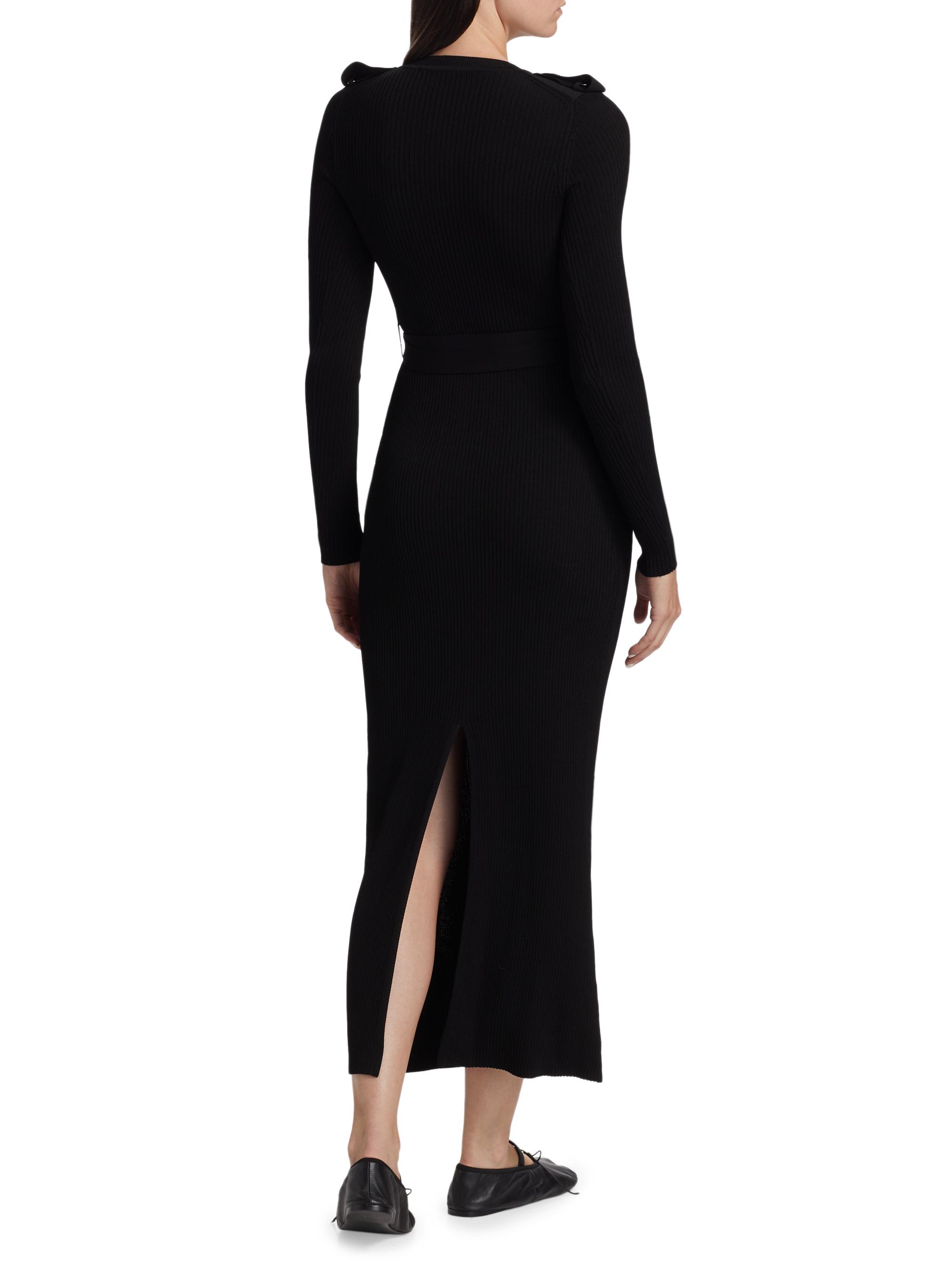 Lauryn Dress in Silk Viscose Knit Black | Proenza Schouler Official Site
