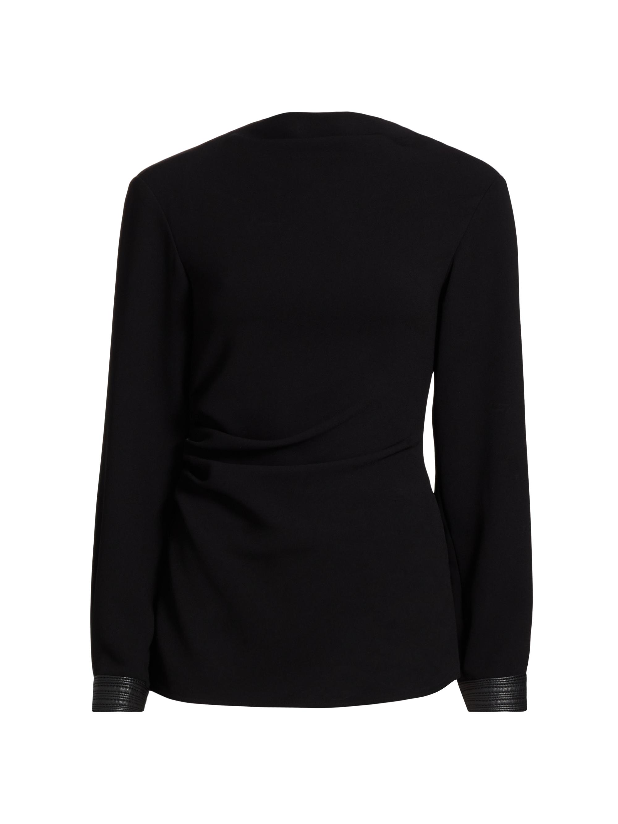 Proenza Schouler Women's Alexis Ruched Matte Viscose Top - Black