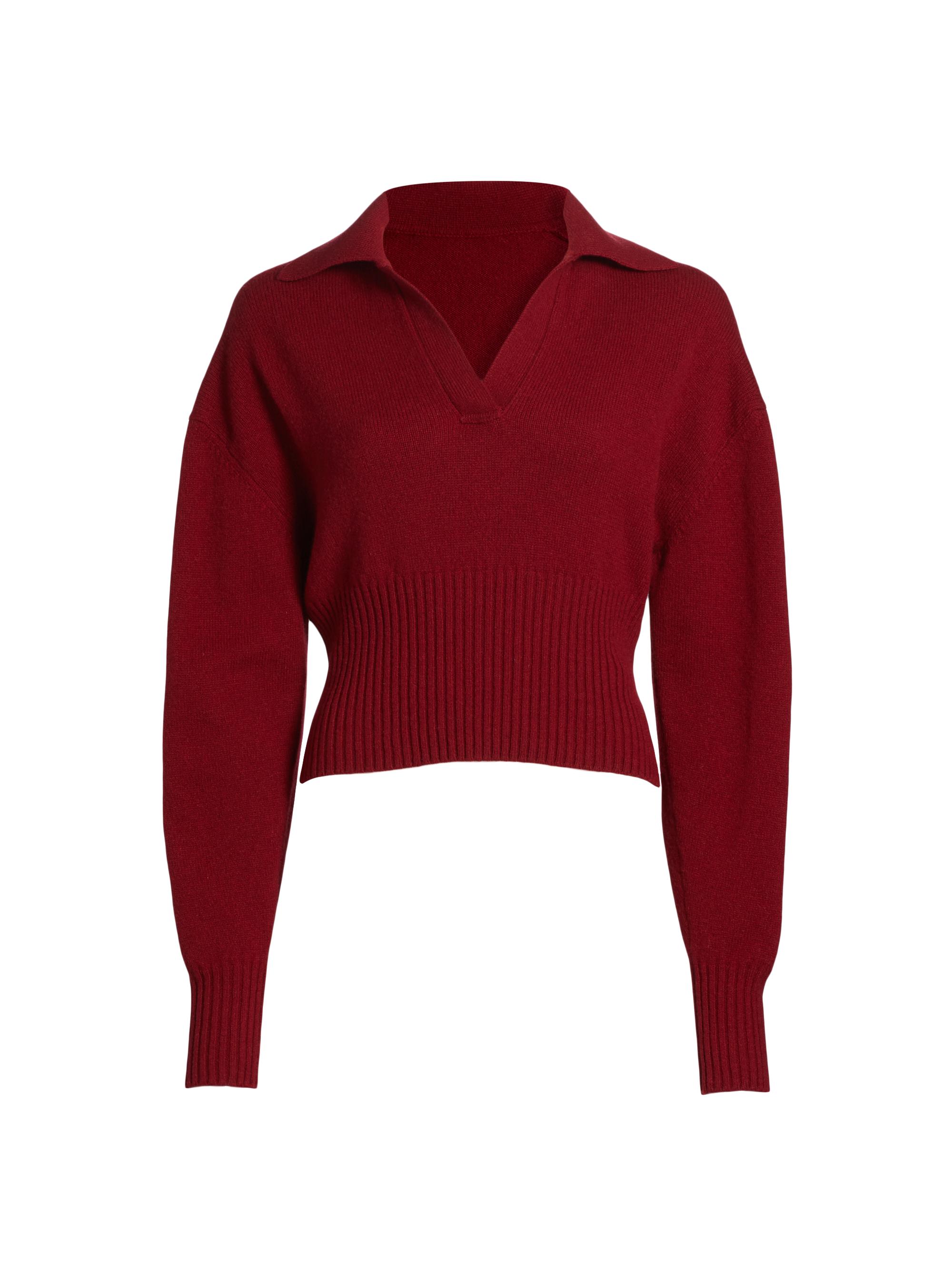 Proenza Schouler Women's Jeanne Cashmere-Blend Sweater - Dark Red