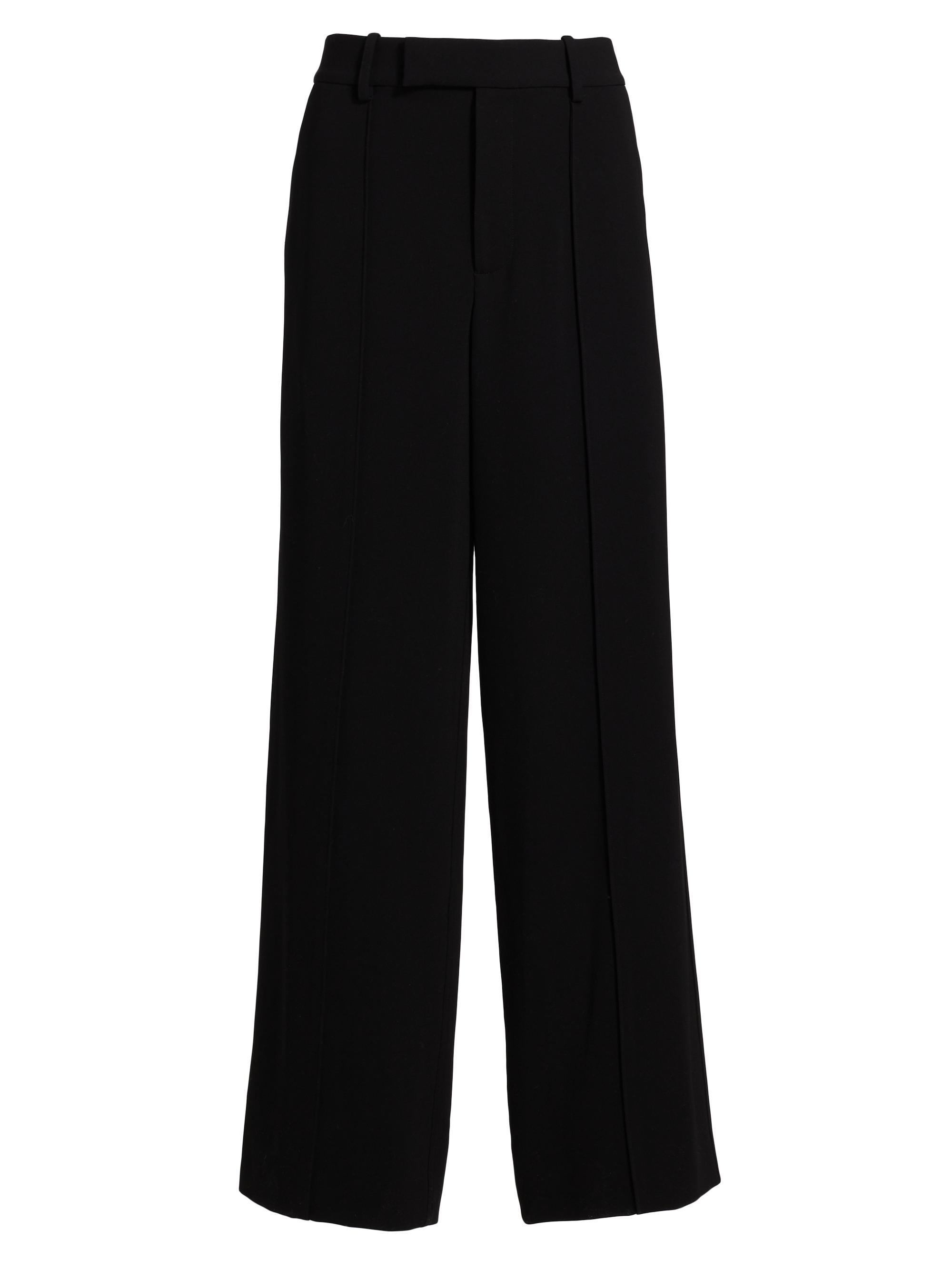 Proenza Schouler Women's Weyes Crêpe Straight-Leg Pants - Black