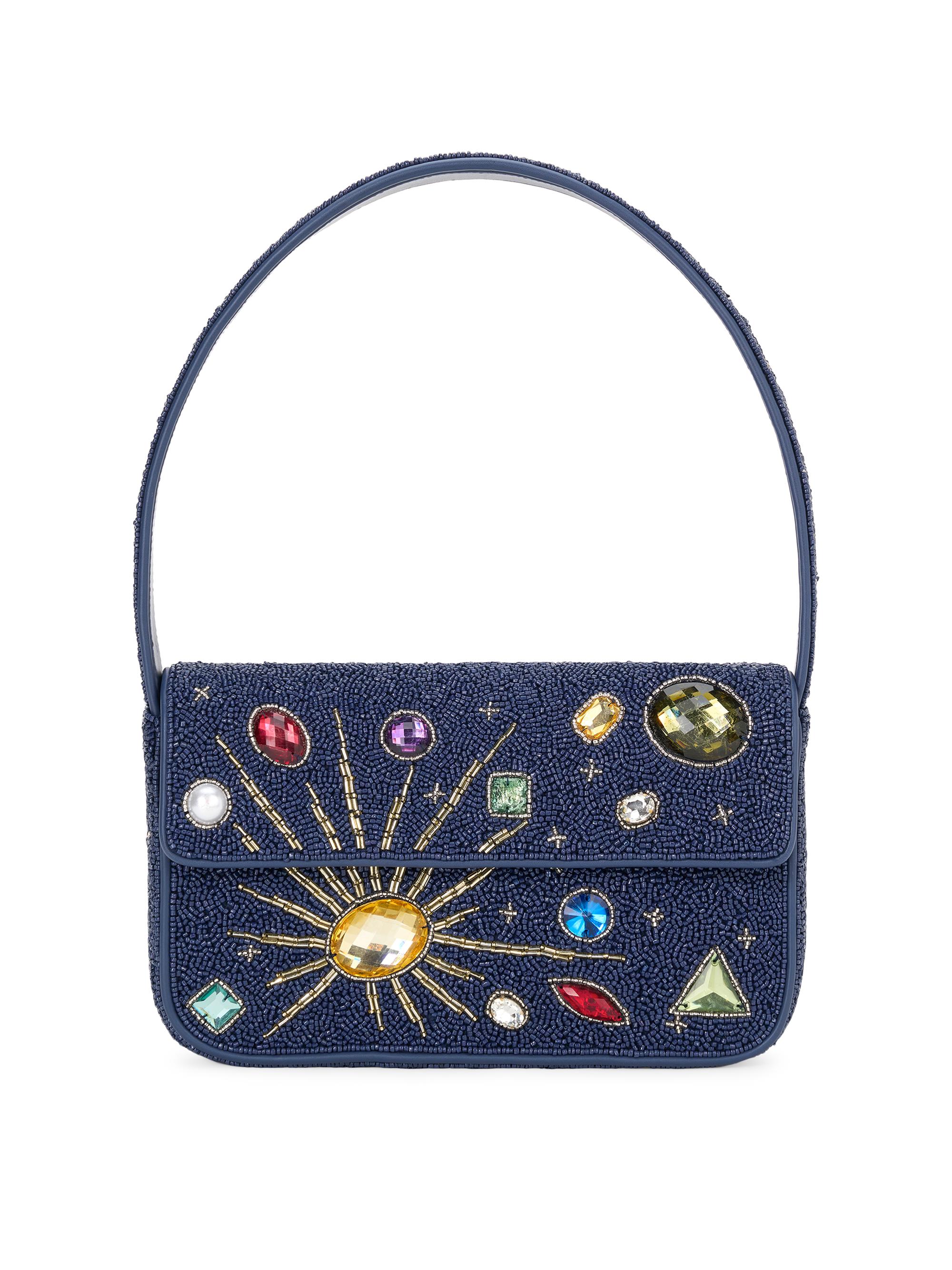 Staud Women's Tommy Beaded Leather Bag - Navy Celestial