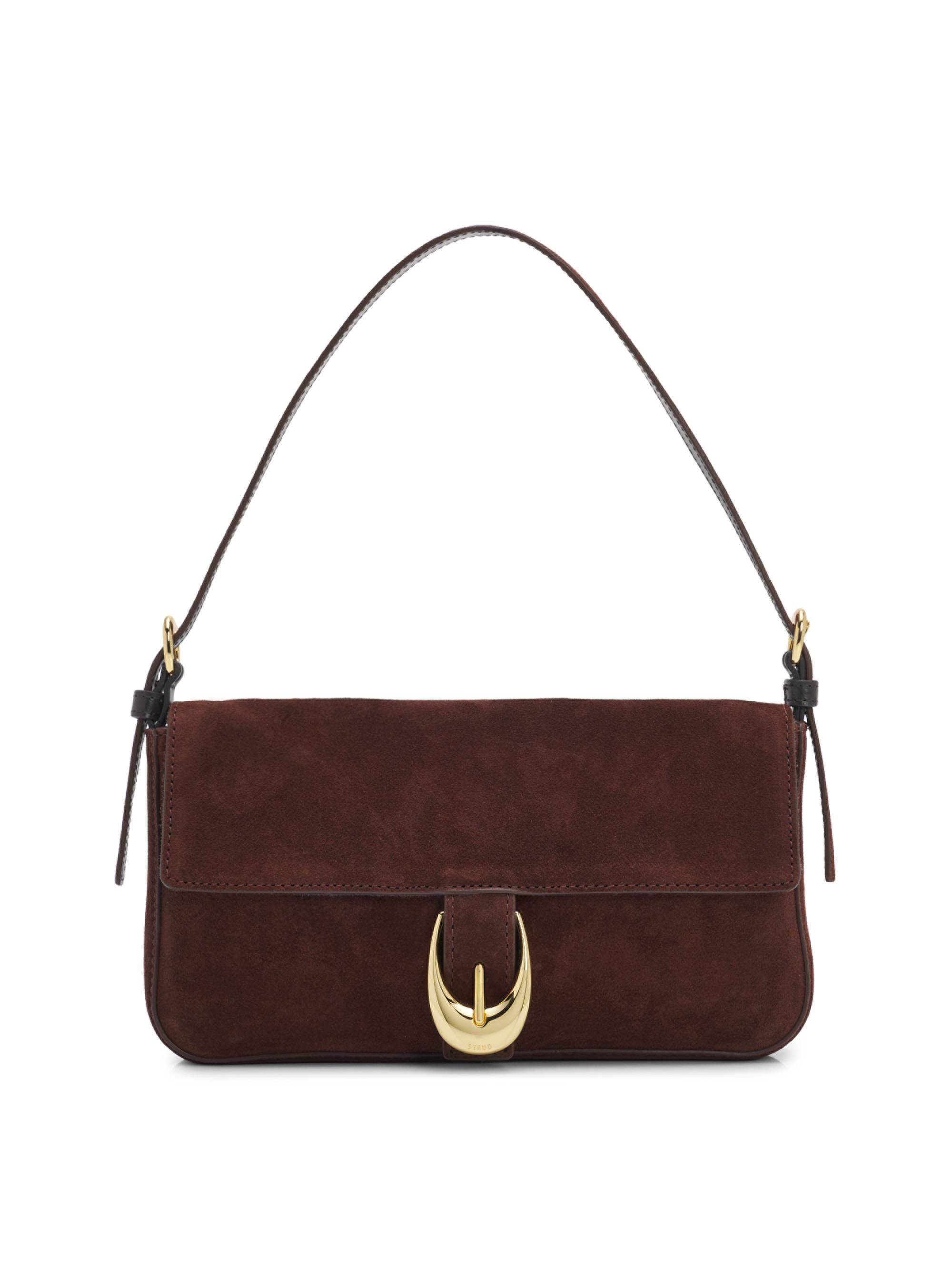 Staud Women's Harlow Suede Shoulder Bag - Mahogany | Thumbnail 7