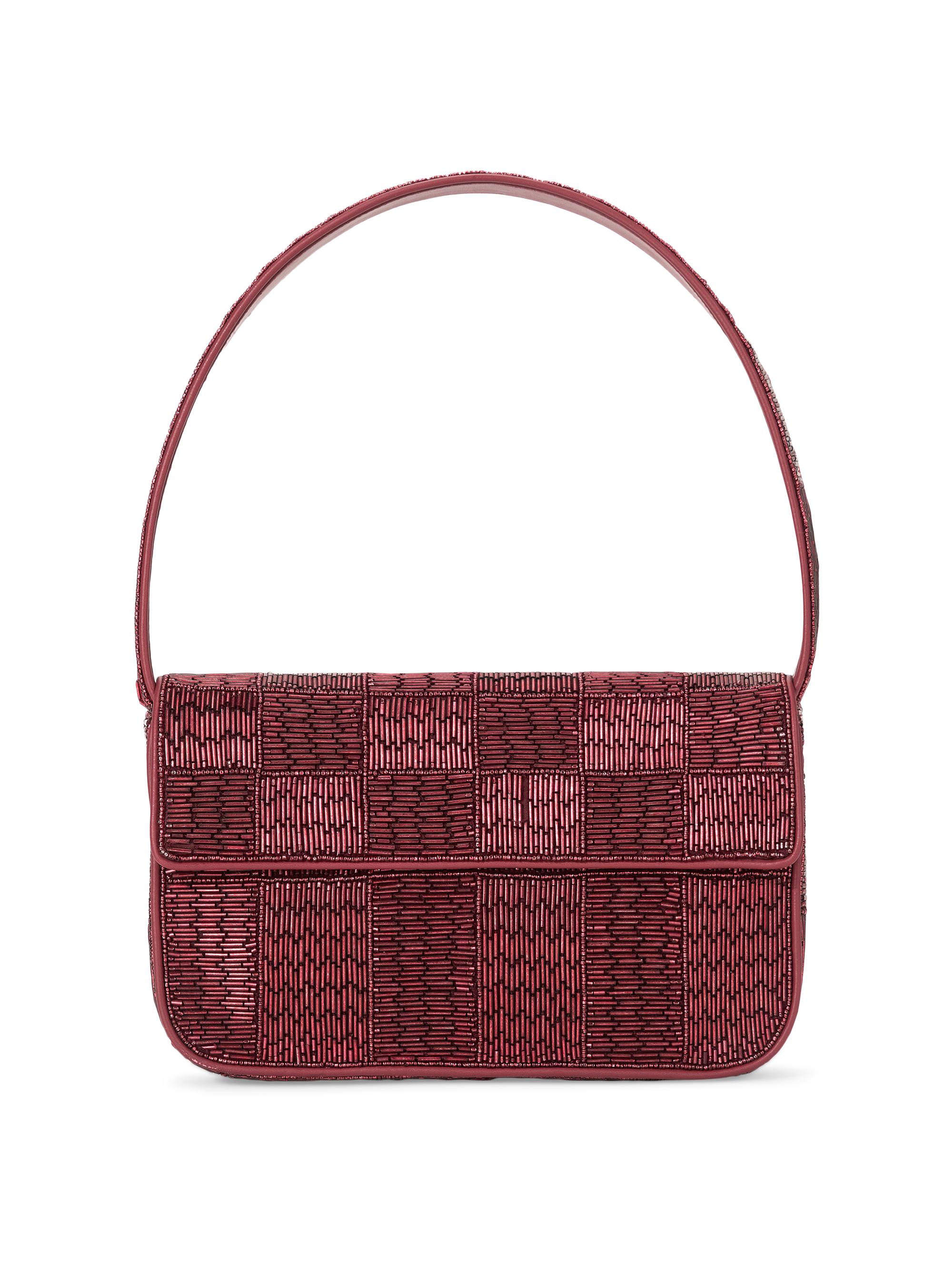 Staud Women's Tommy Beaded Leather Shoulder Bag - Pinot