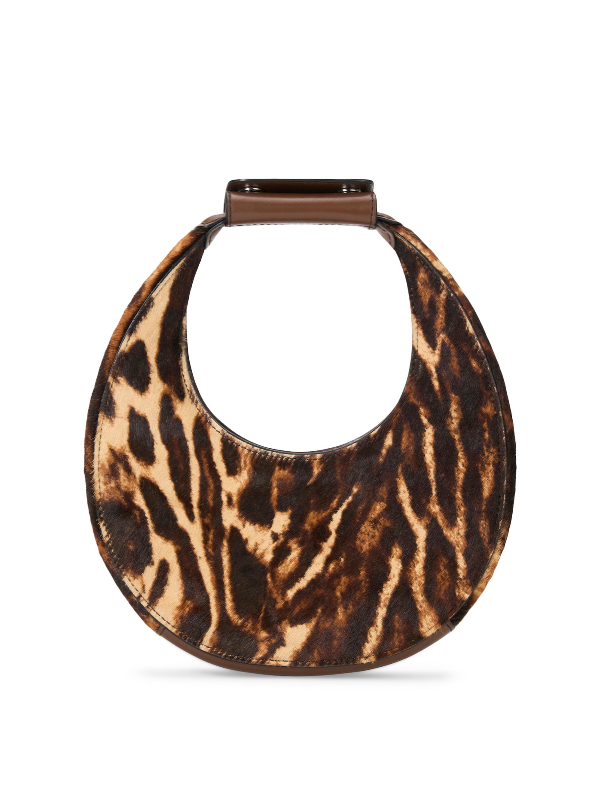 Staud Women's Good Night Moon Leather Top Handle Bag - Leopard