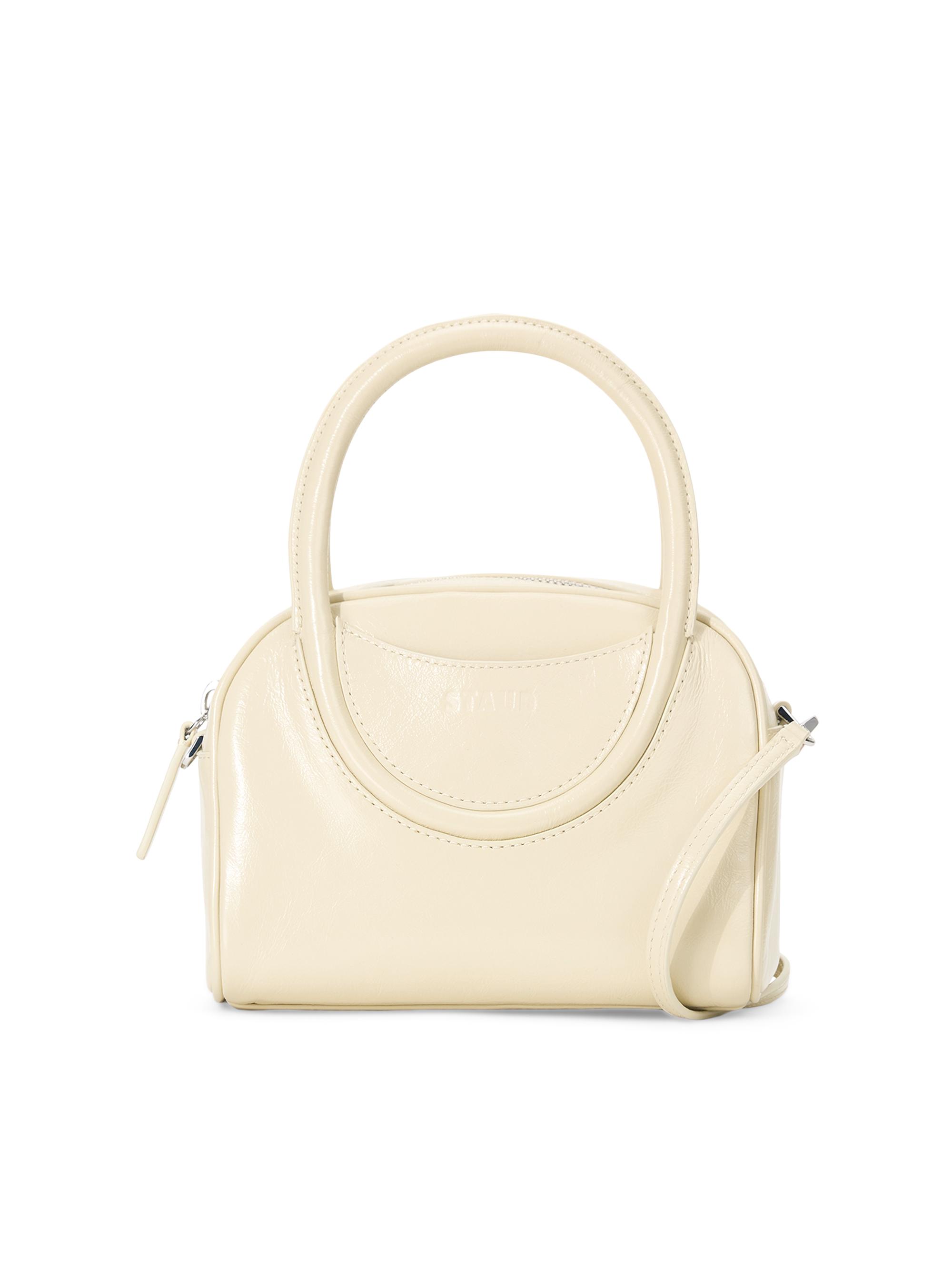 Staud Women's Mini Maude Leather Bowler Bag - Cream