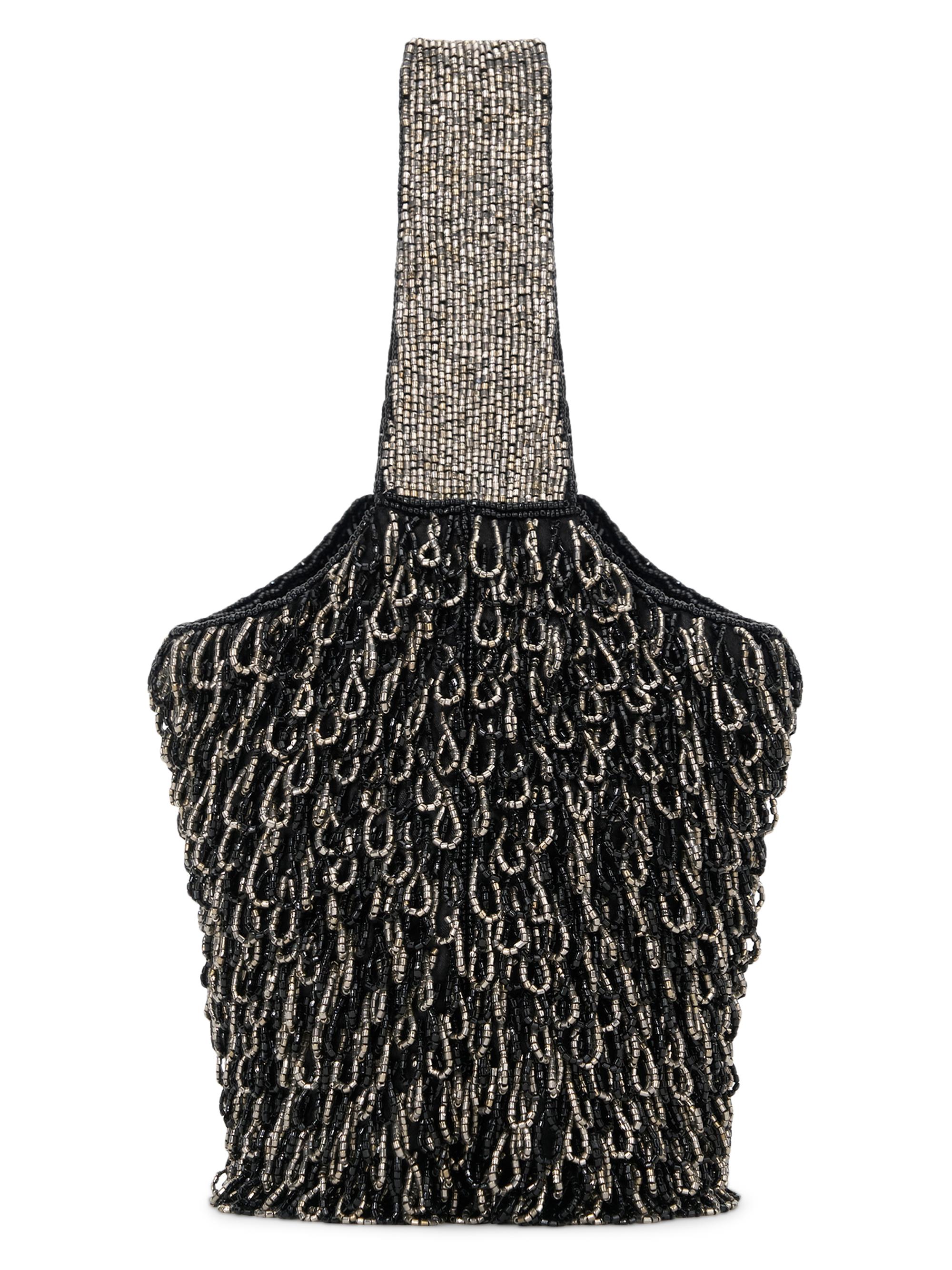 Staud Women's Haruko Leather Beaded Shoulder Bag - Black