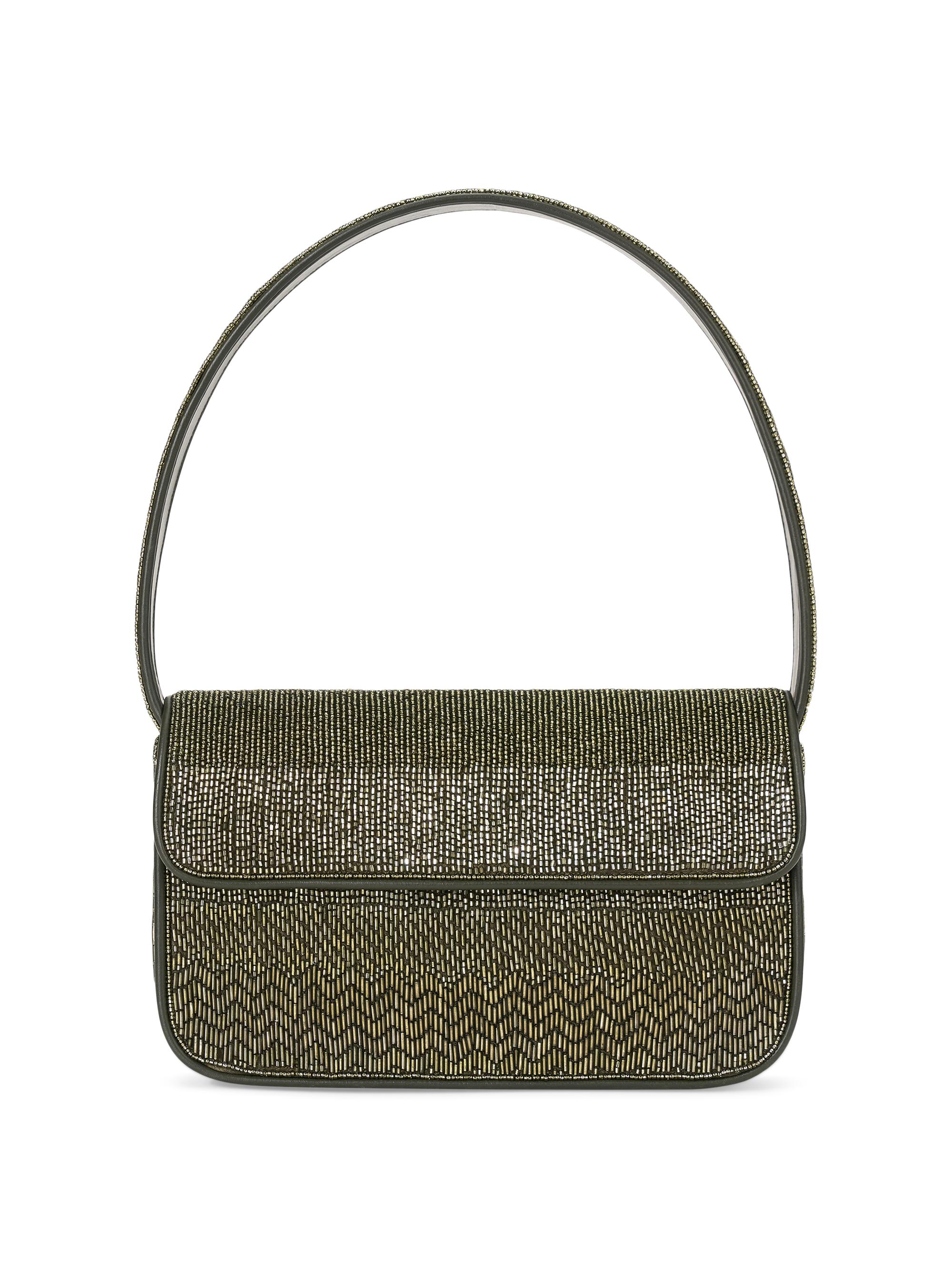Staud Women's Tommy Beaded Leather Shoulder Bag - Avocado