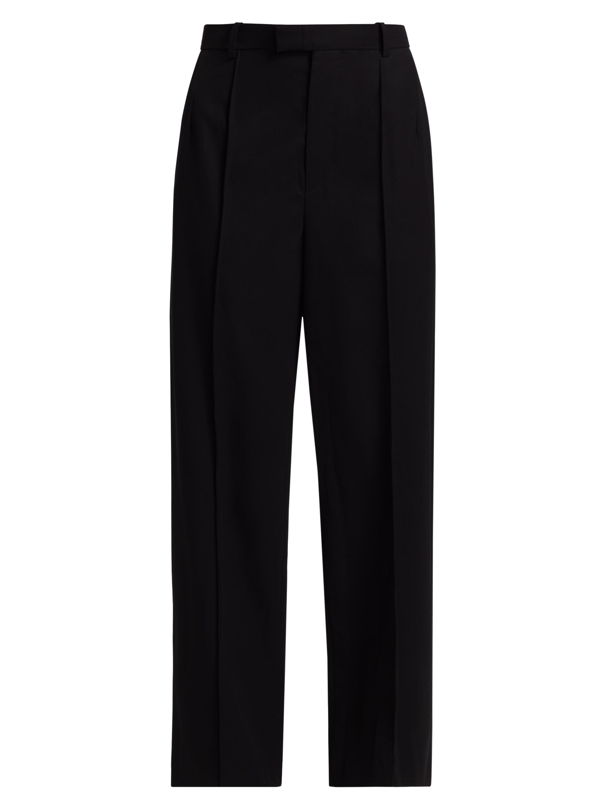 WARDROBE.NYC Women's RHW Wool High-Rise Straight-Leg Pants - Black