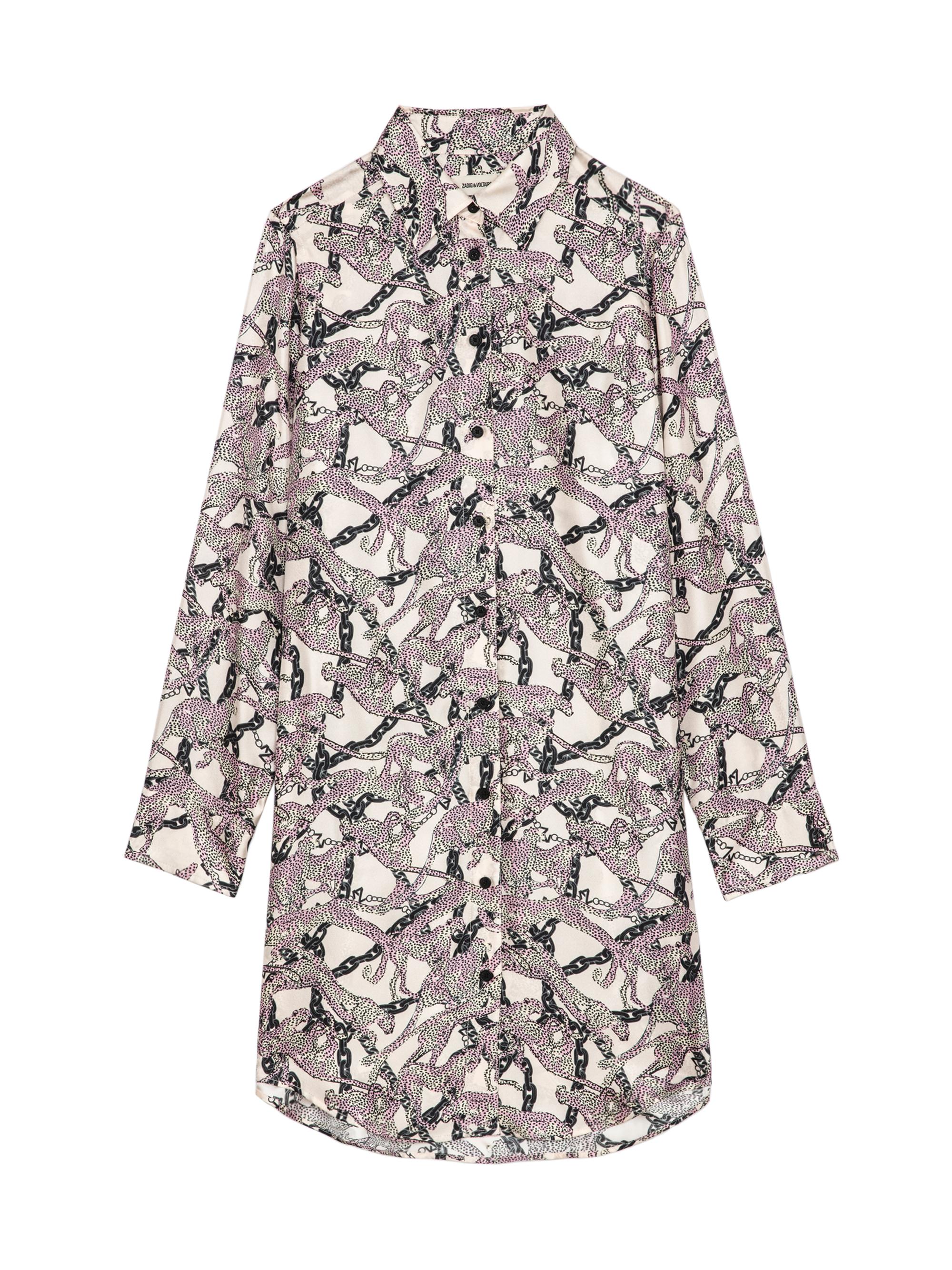 Zadig & Voltaire Women's Rais Abstract Silk Shirtdress - Ecru